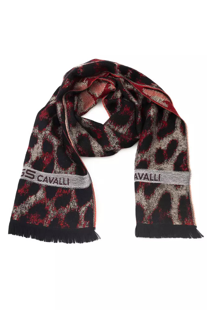 Cavalli Class Bordeaux Animalier Fantasy Logo Foulard