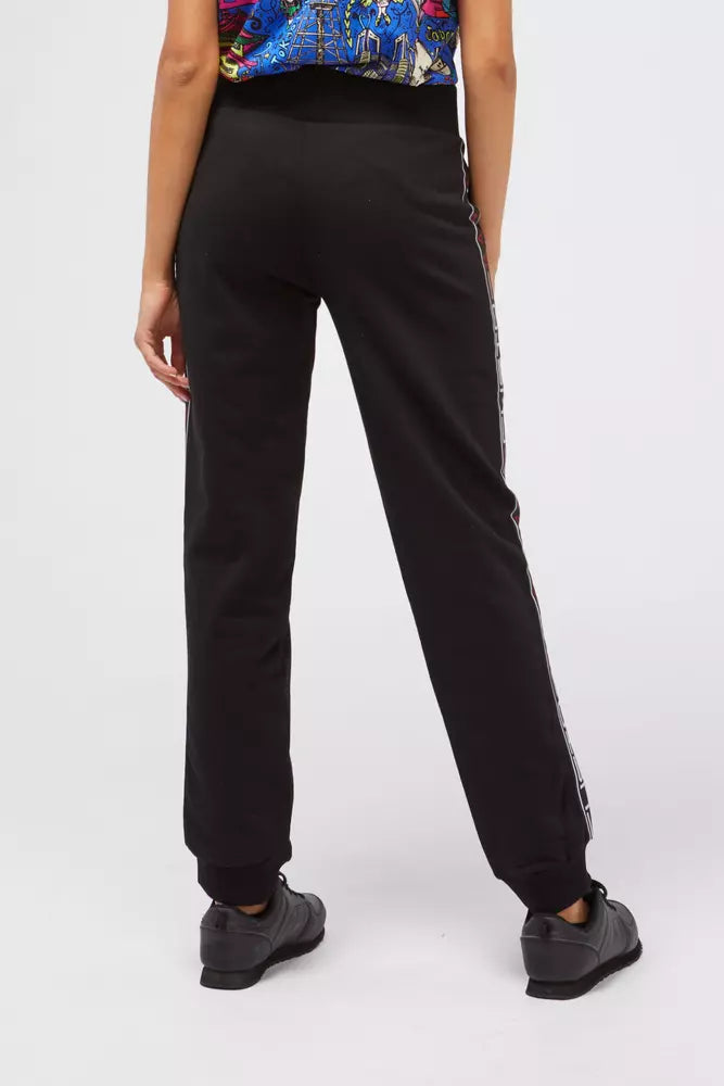 Custo Barcelona Pantalon de survêtement noir chic avec bandes latérales logo