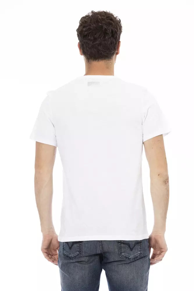 Bikkembergs T-shirt élégant blanc imprimé sur le devant