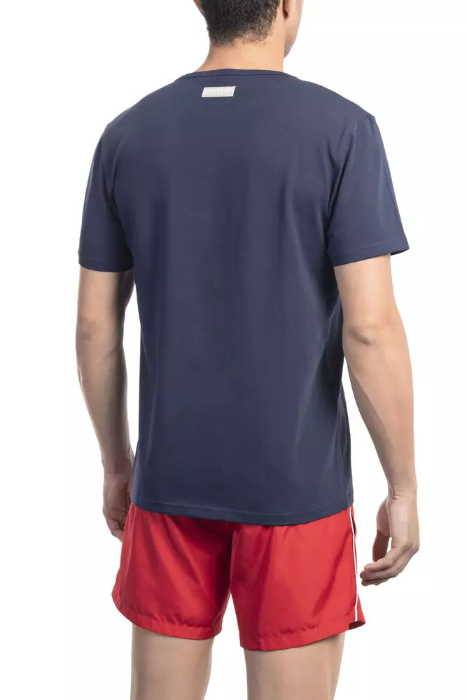 T-shirt extensible en coton imprimé armée Bikkembergs