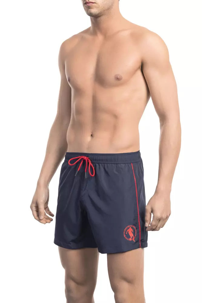 Bikkembergs Short de bain imprimé bleu radiant