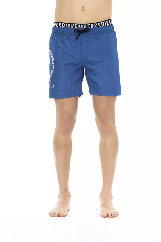 Short de bain superposé élégant Bikkembergs - Bleu élégant