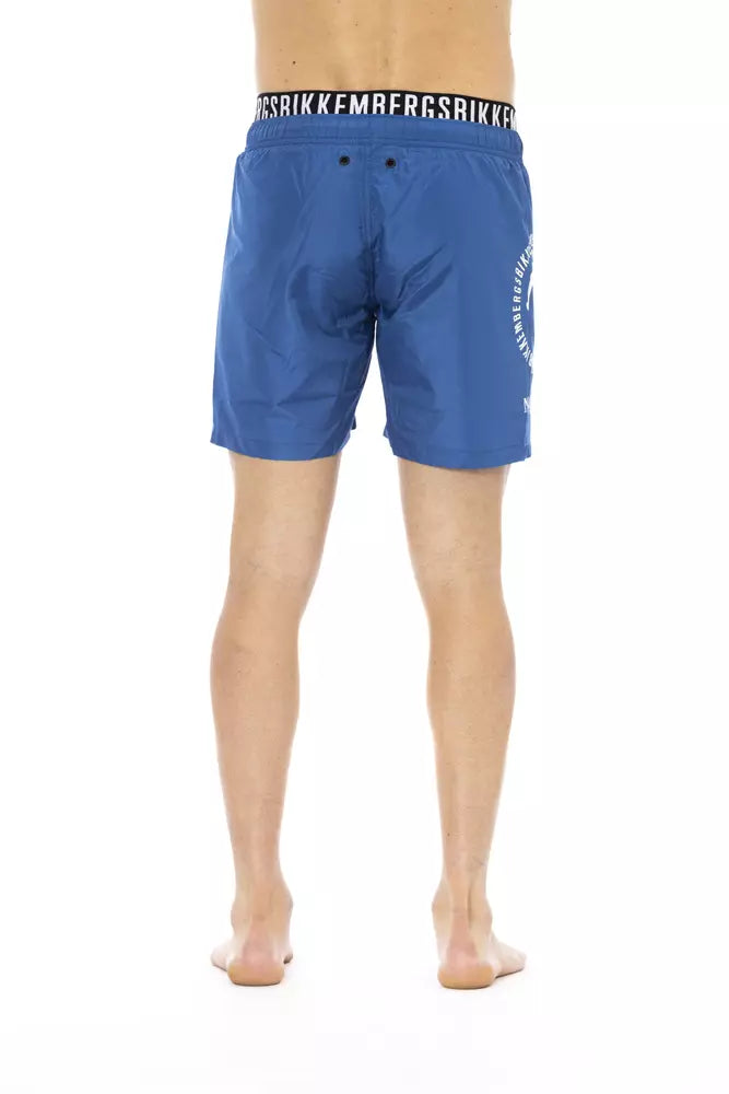 Short de bain superposé élégant Bikkembergs - Bleu élégant