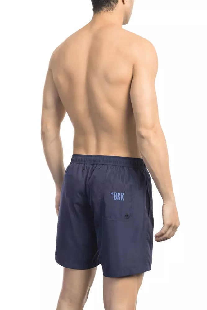 Short de bain imprimé bleu chic Bikkembergs