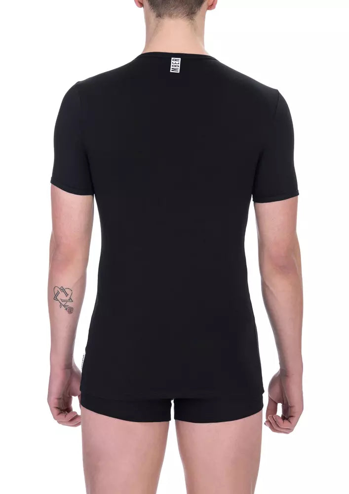 Bikkembergs - Lot de deux t-shirts élégants à col rond en noir