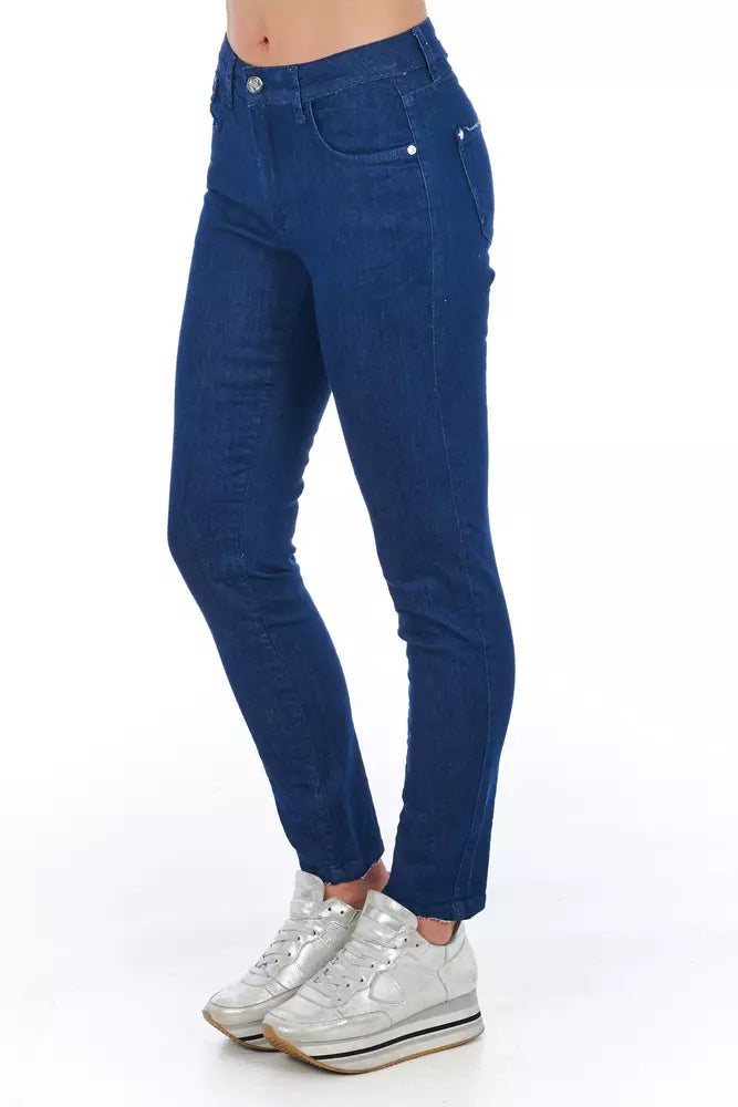 Frankie Morello Denim skinny multi-poches chic