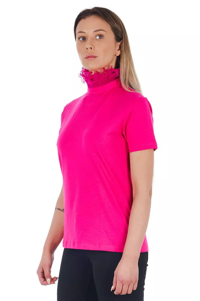 Frankie Morello Pink Cotton Women T-Shirt