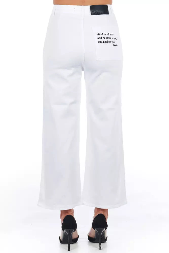 Frankie Morello - Pantalon court blanc Elegance Elevated