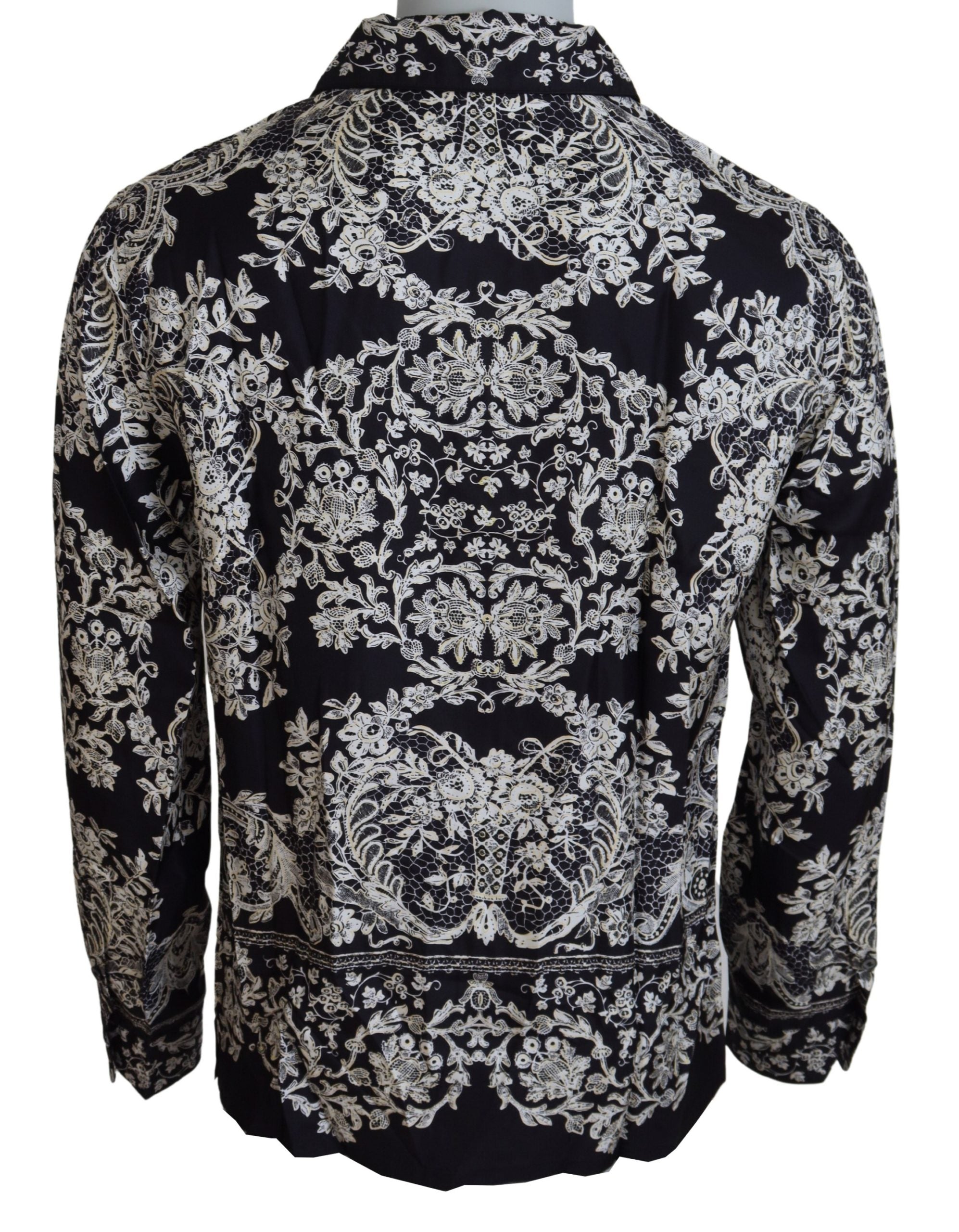 Dolce & Gabbana Elegant Satin Floral Baroque Shirt