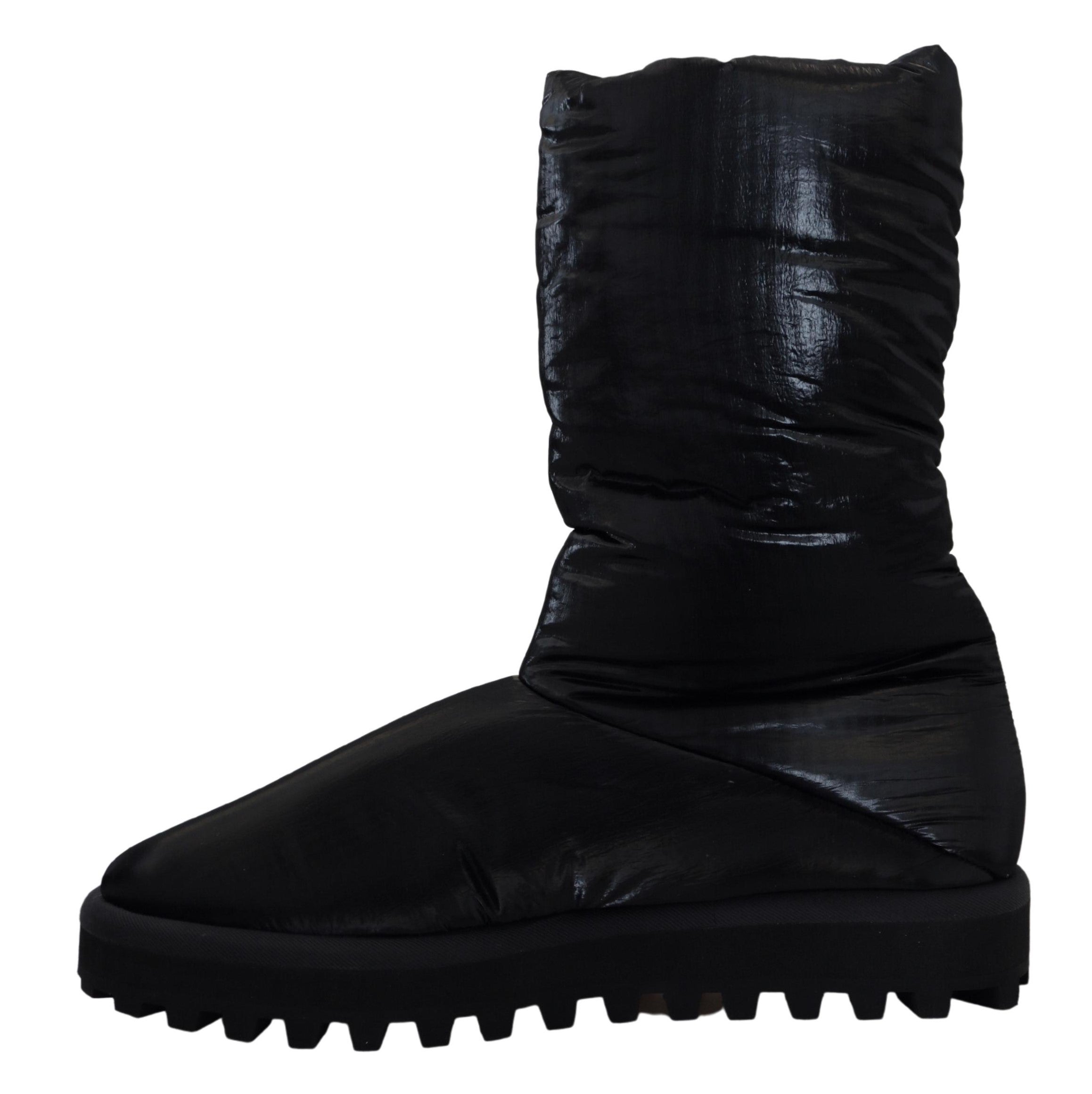 Dolce &amp; Gabbana Bottes mi-mollet élégantes en polyester noir