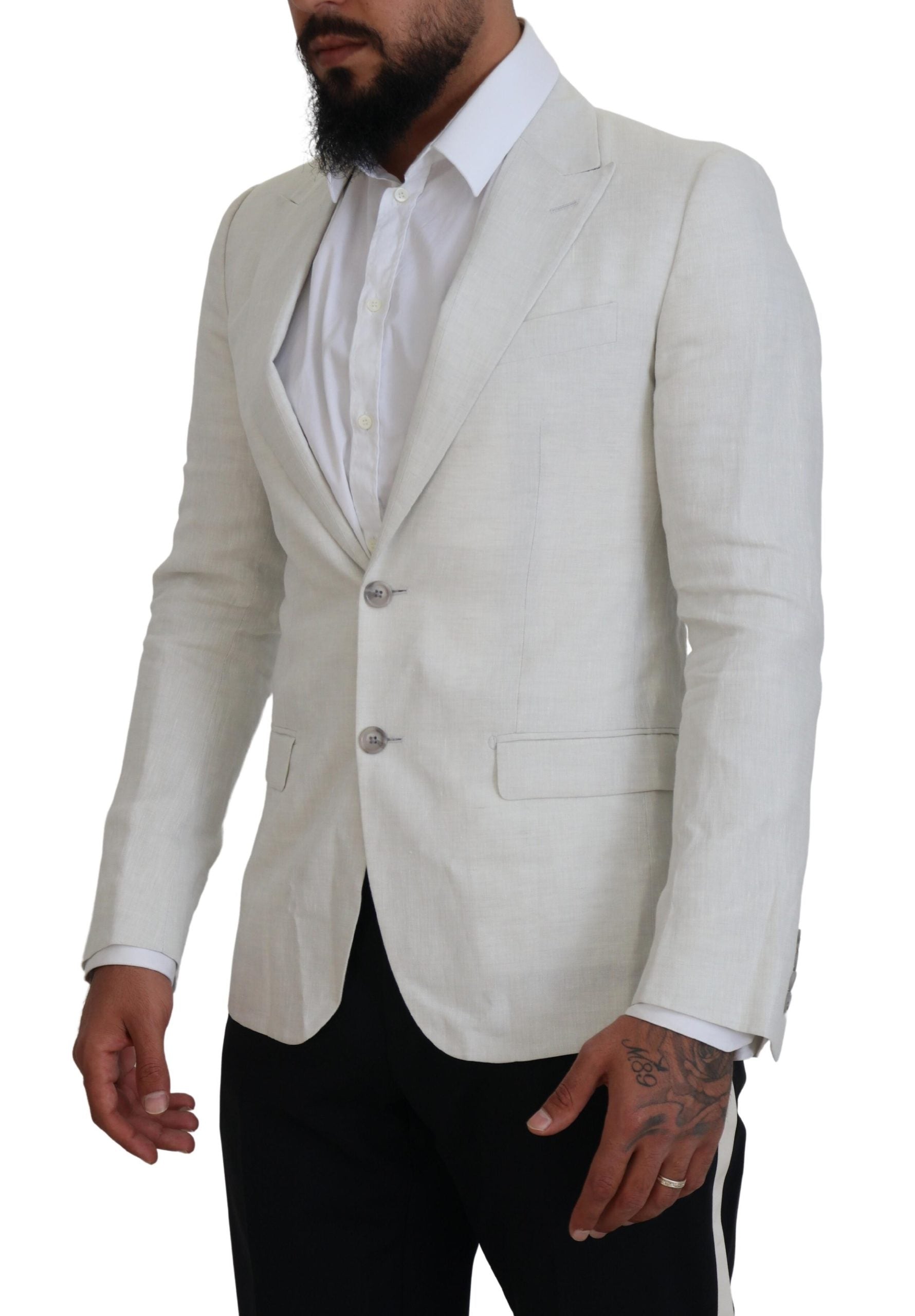 Dolce &amp; Gabbana élégant blazer blanc Sicilia à simple boutonnage