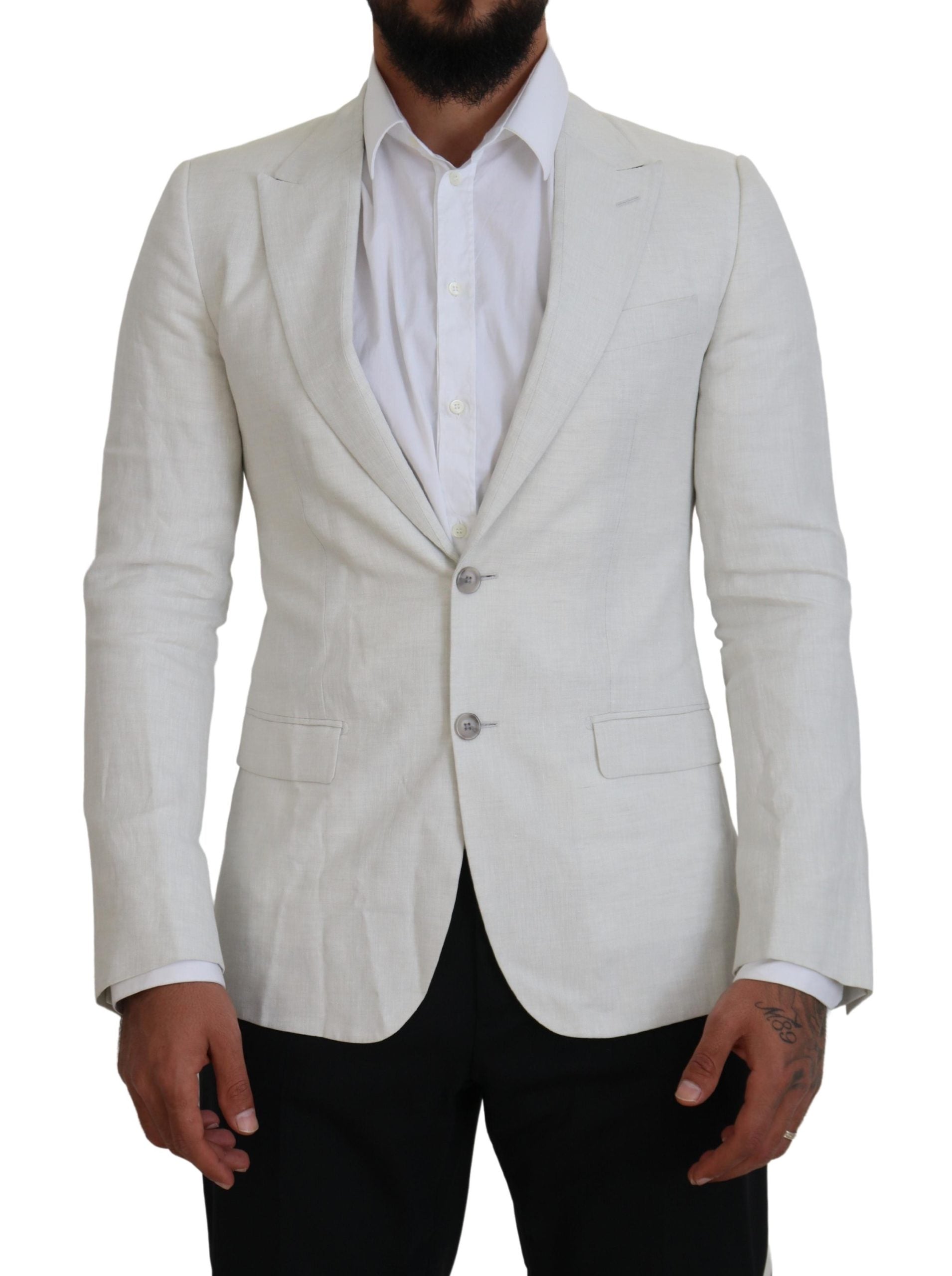 Dolce &amp; Gabbana élégant blazer blanc Sicilia à simple boutonnage