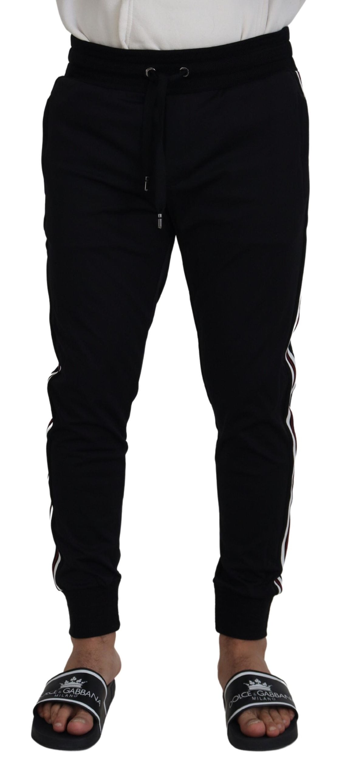 Pantalon de jogging pour hommes Dolce & Gabbana noir DG Print