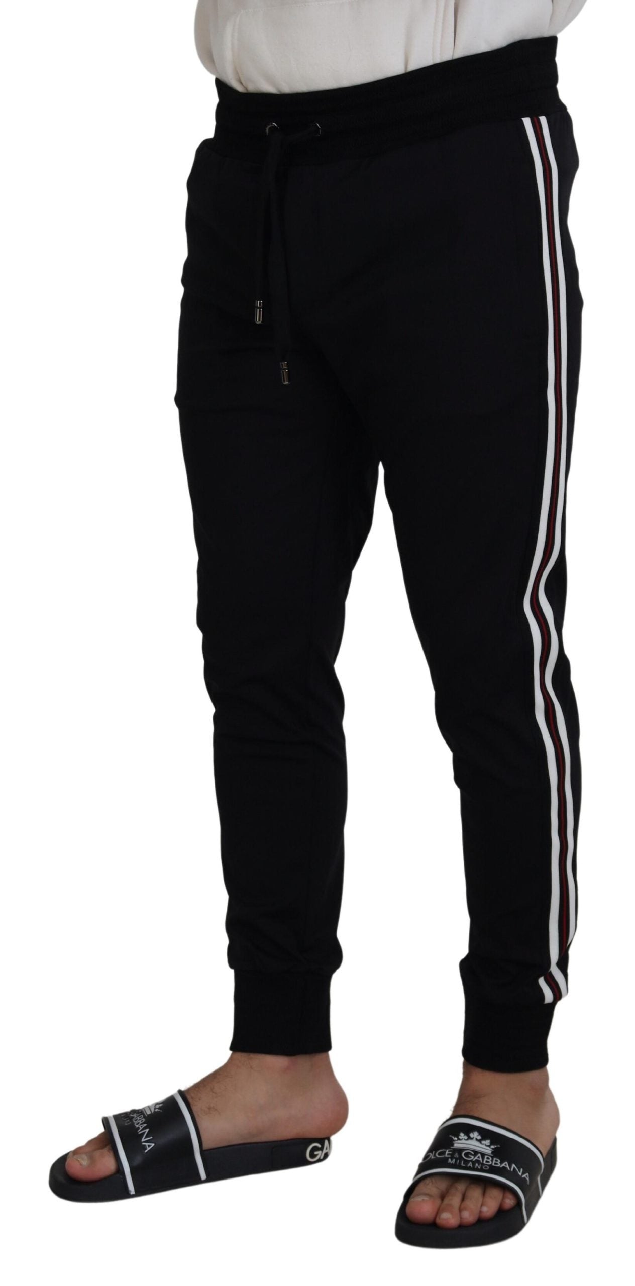 Pantalon de jogging pour hommes Dolce & Gabbana noir DG Print