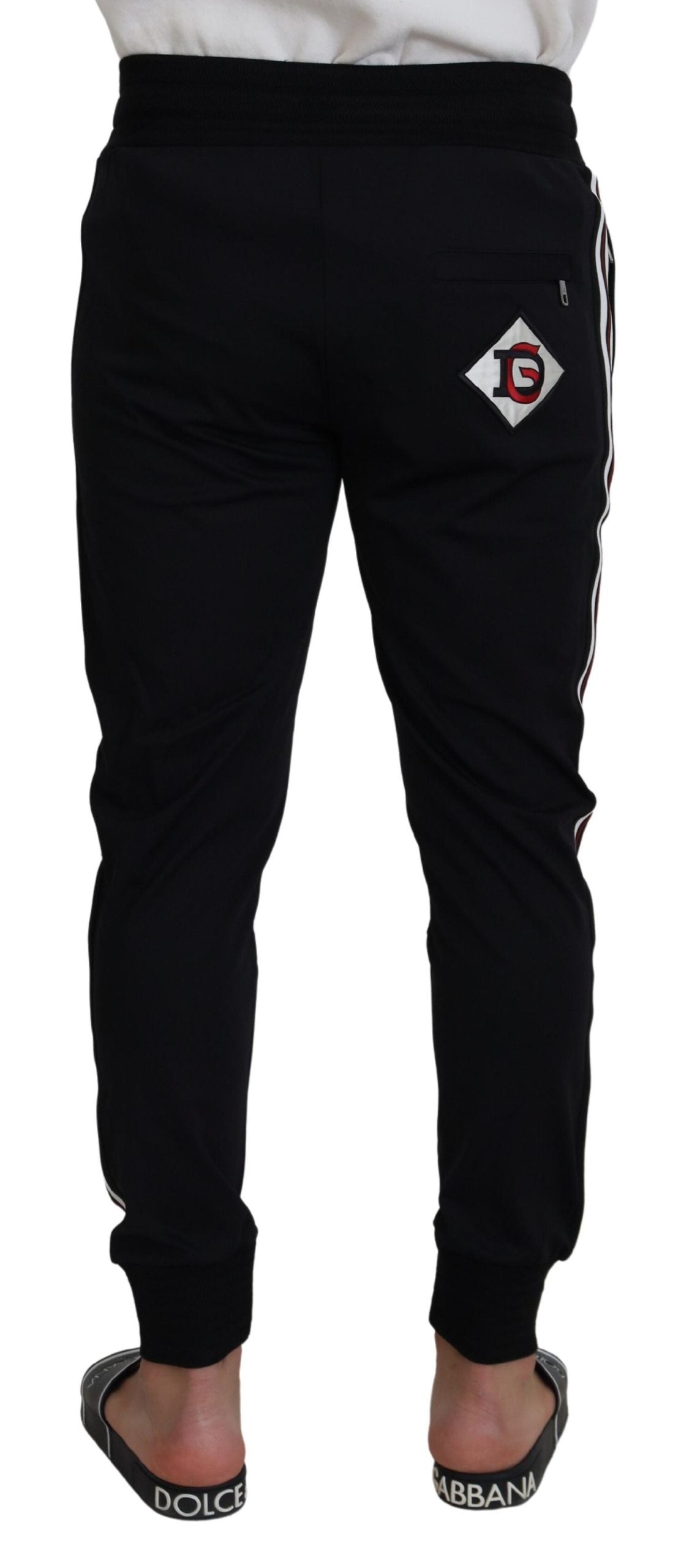 Pantalon de jogging pour hommes Dolce & Gabbana noir DG Print