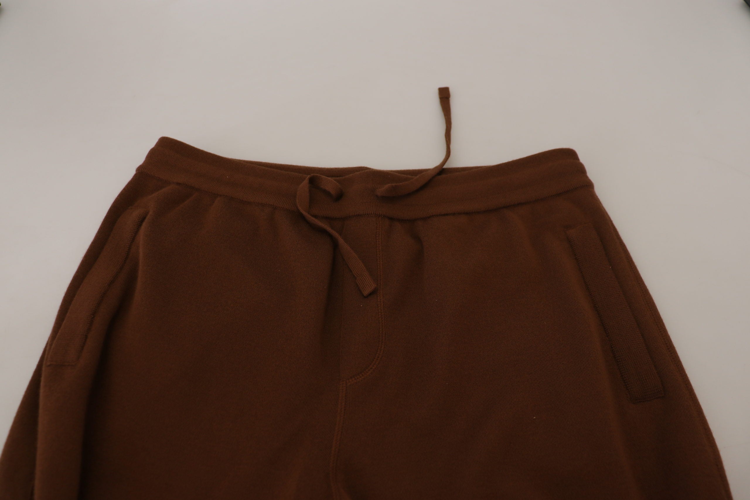 Dolce &amp; Gabbana Pantalon de jogging élégant en cachemire marron