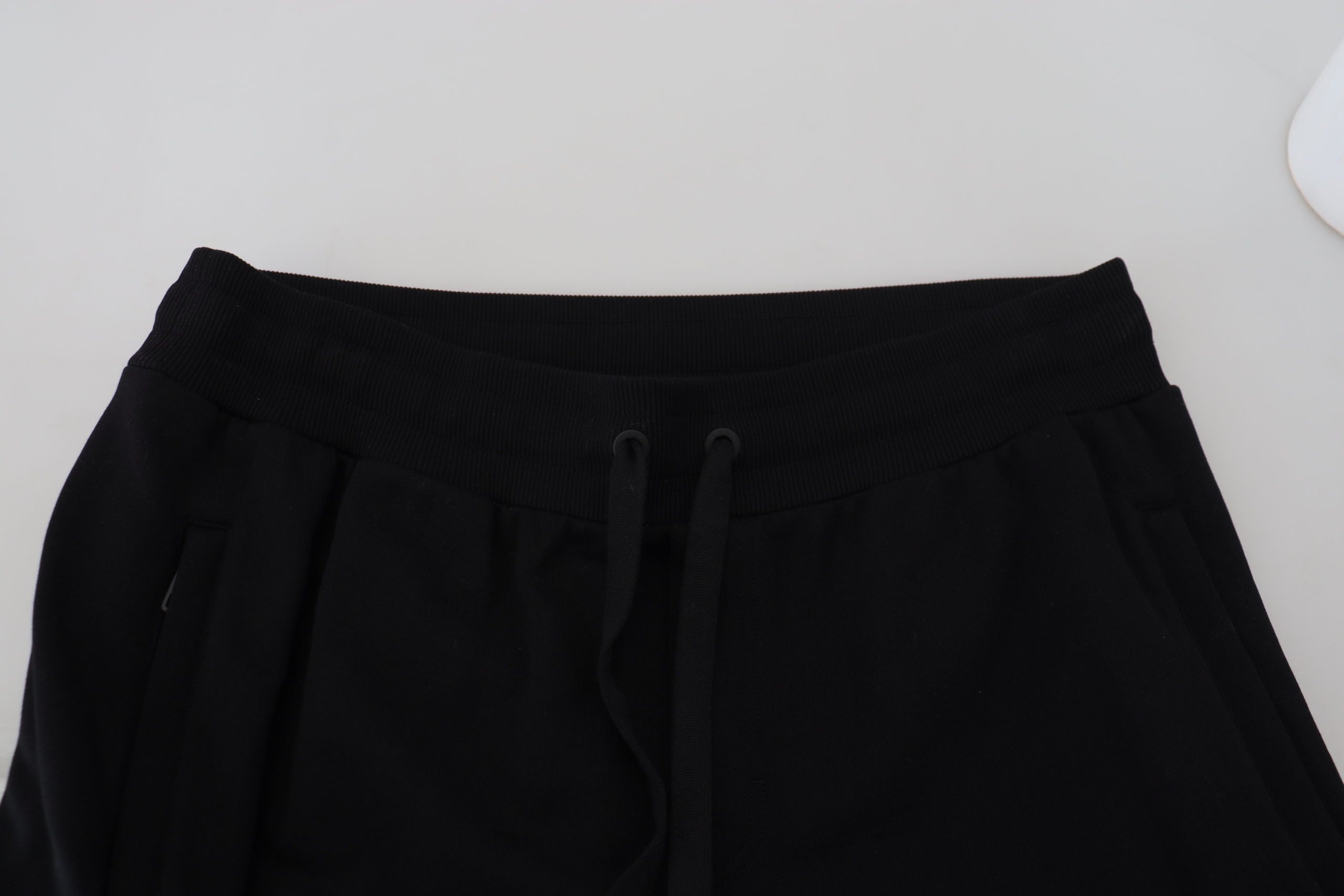 Dolce &amp; Gabbana Pantalon de jogging élégant en coton noir