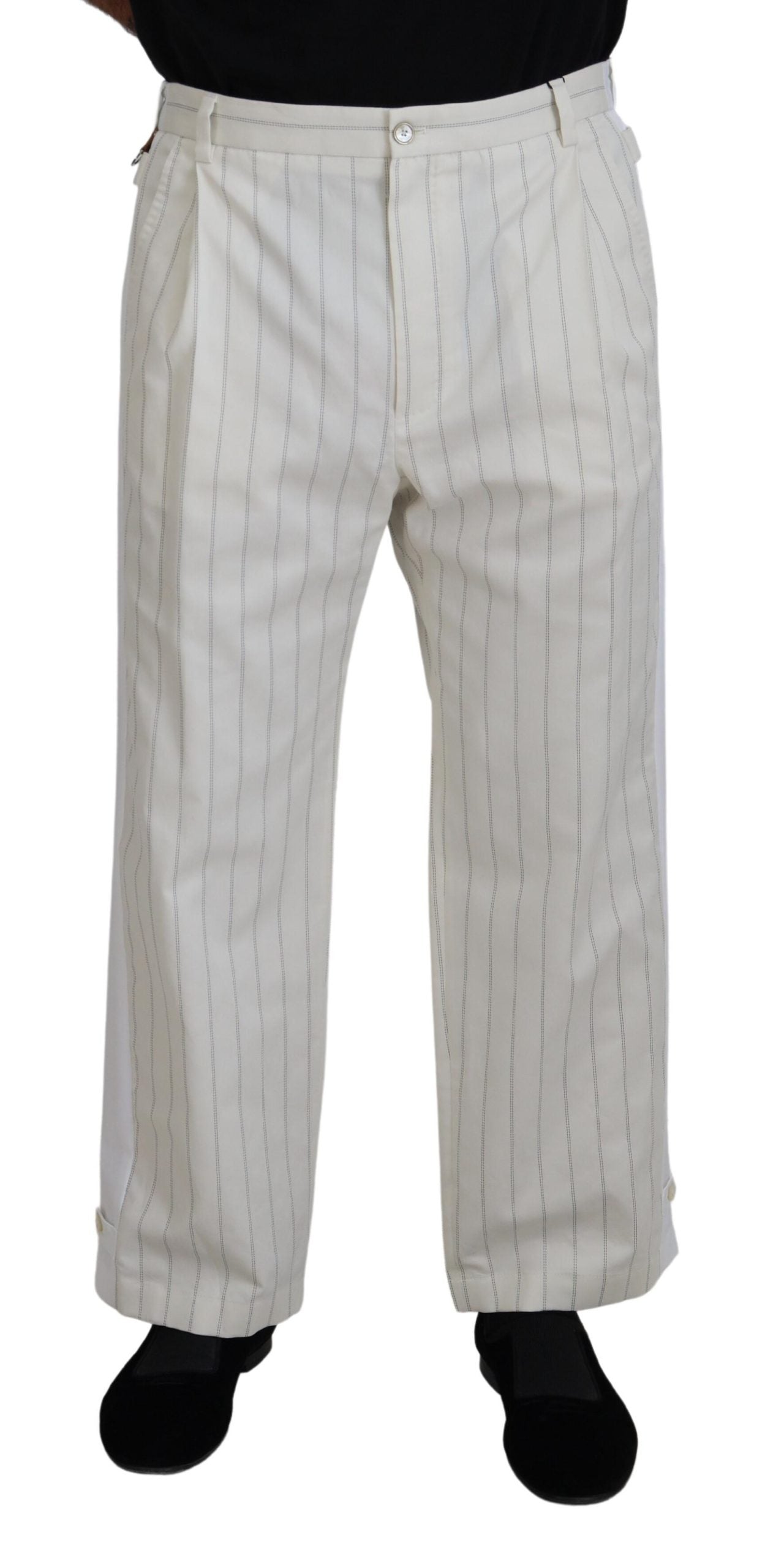 Dolce &amp; Gabbana Pantalon élégant à rayures blanches MainLine