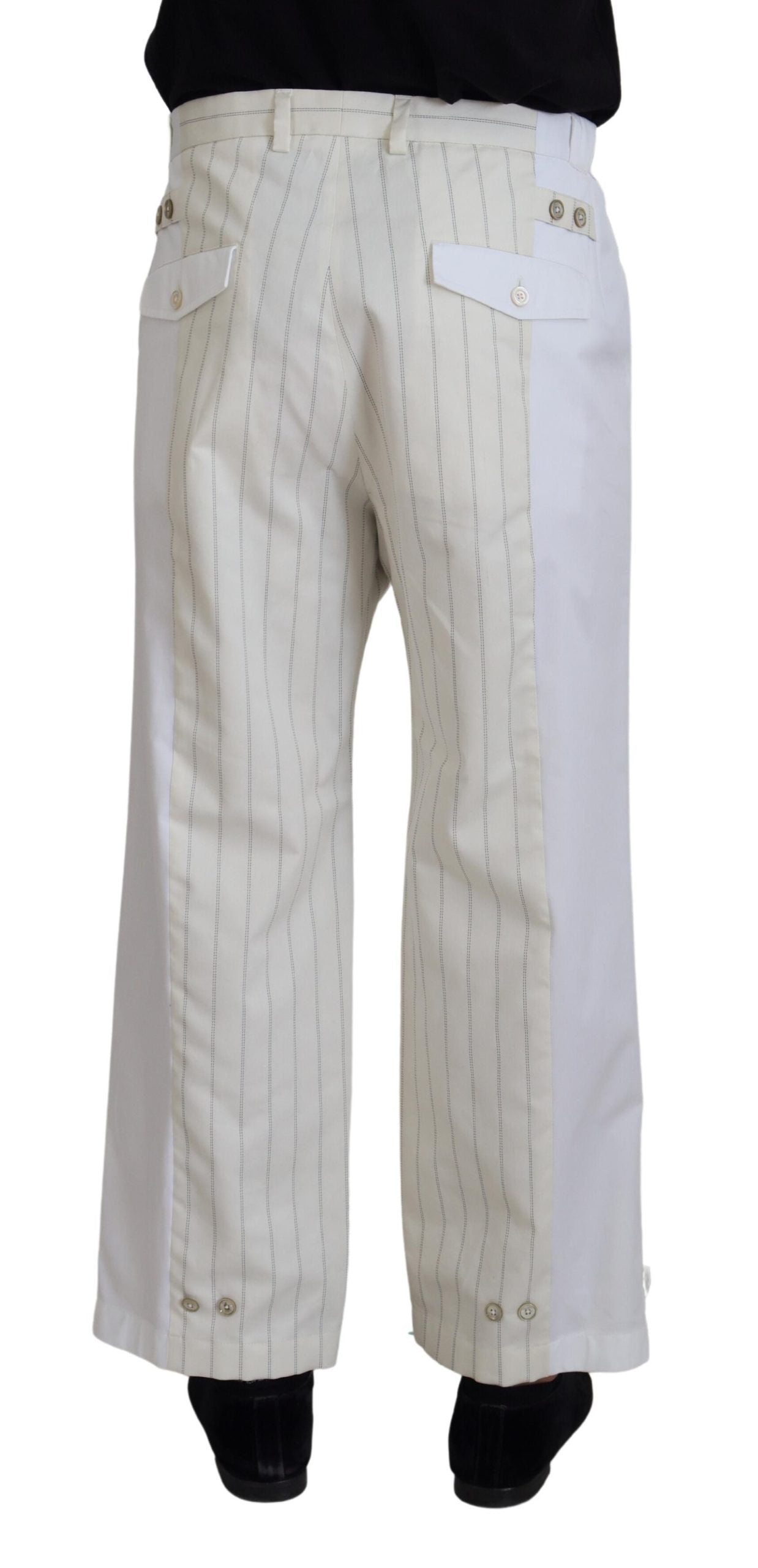 Dolce &amp; Gabbana Pantalon élégant à rayures blanches MainLine