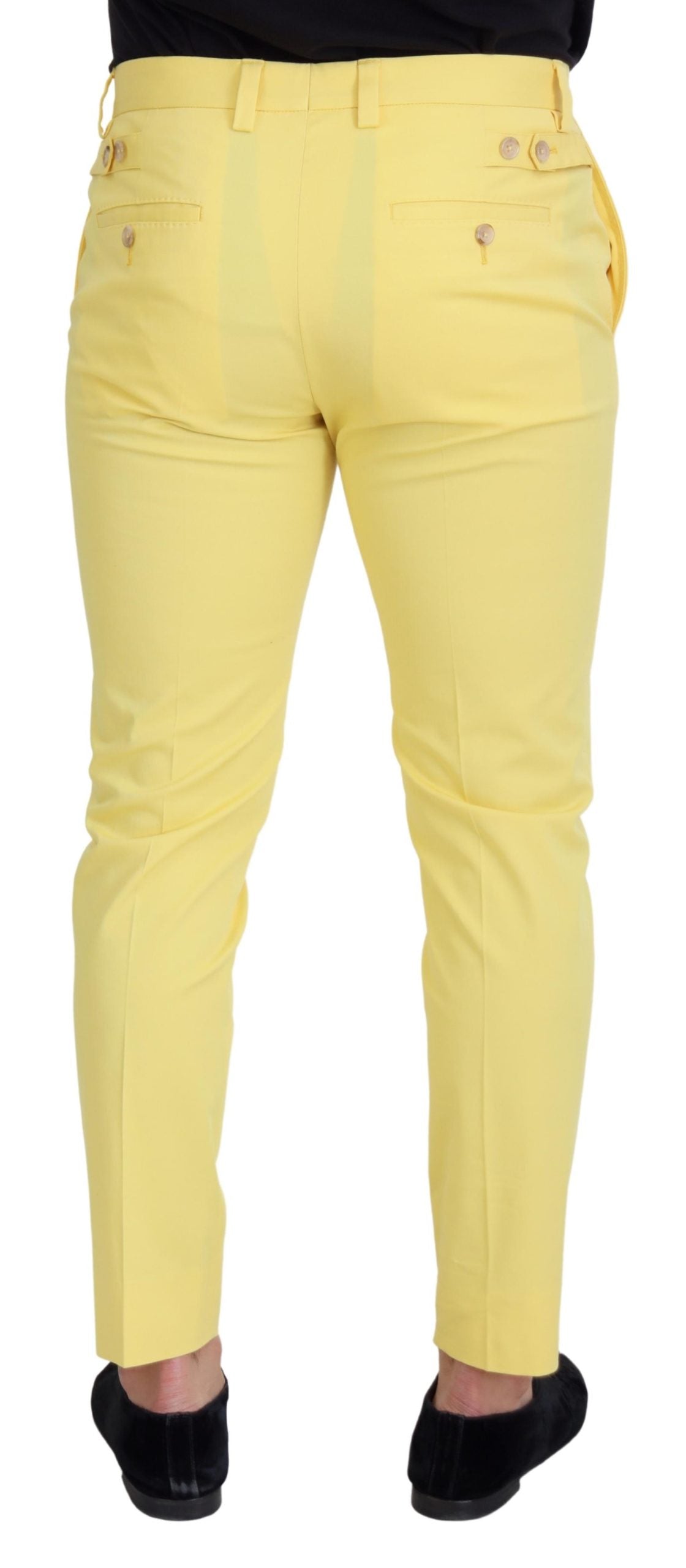 Dolce &amp; Gabbana Pantalon en coton jaune ensoleillé