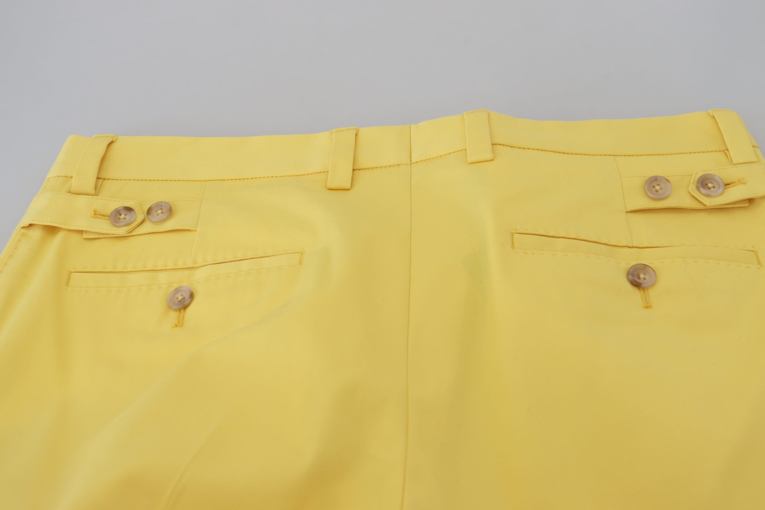 Dolce & Gabbana Sun-Kissed Yellow Cotton Trousers