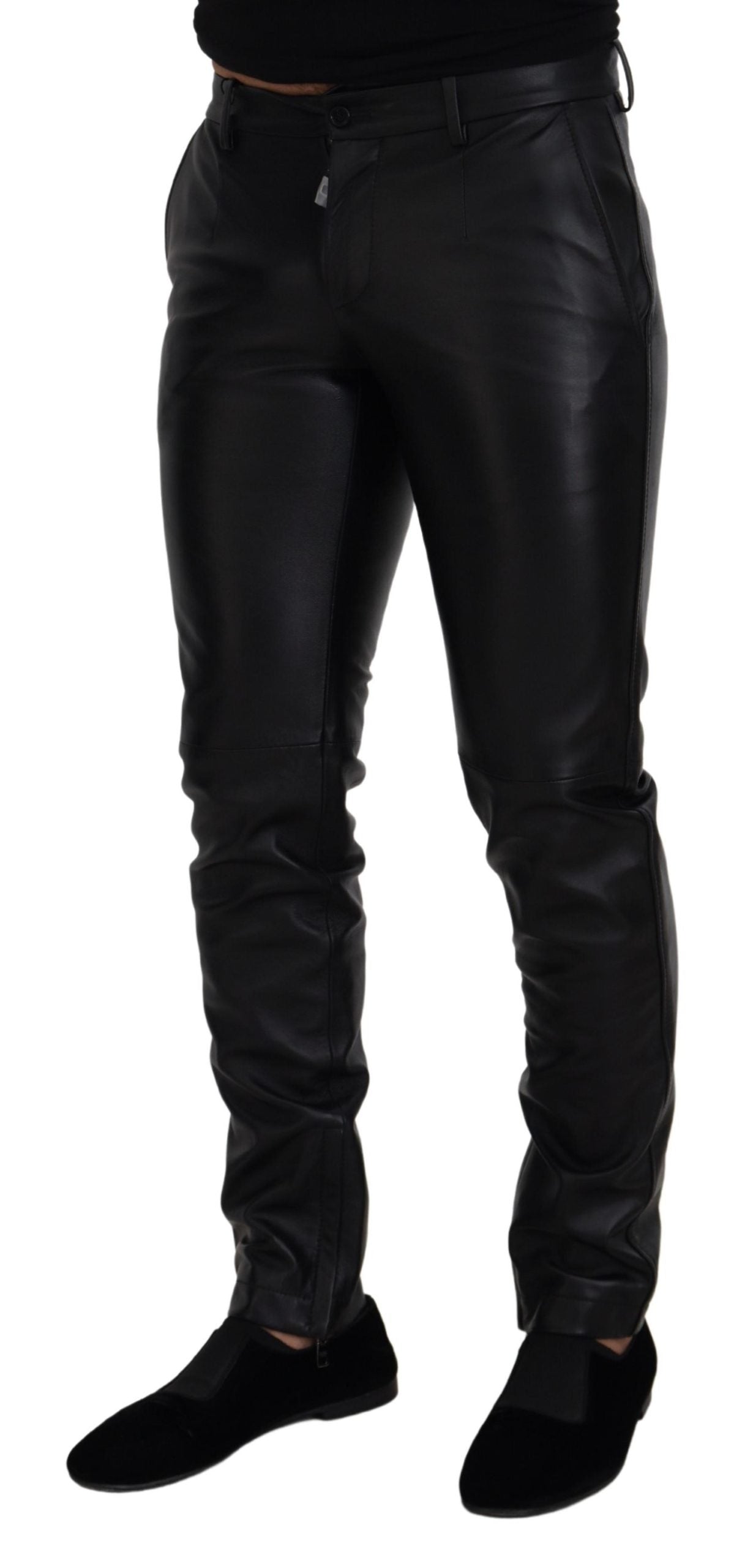 Dolce & Gabbana Pantalon skinny stretch brillant noir