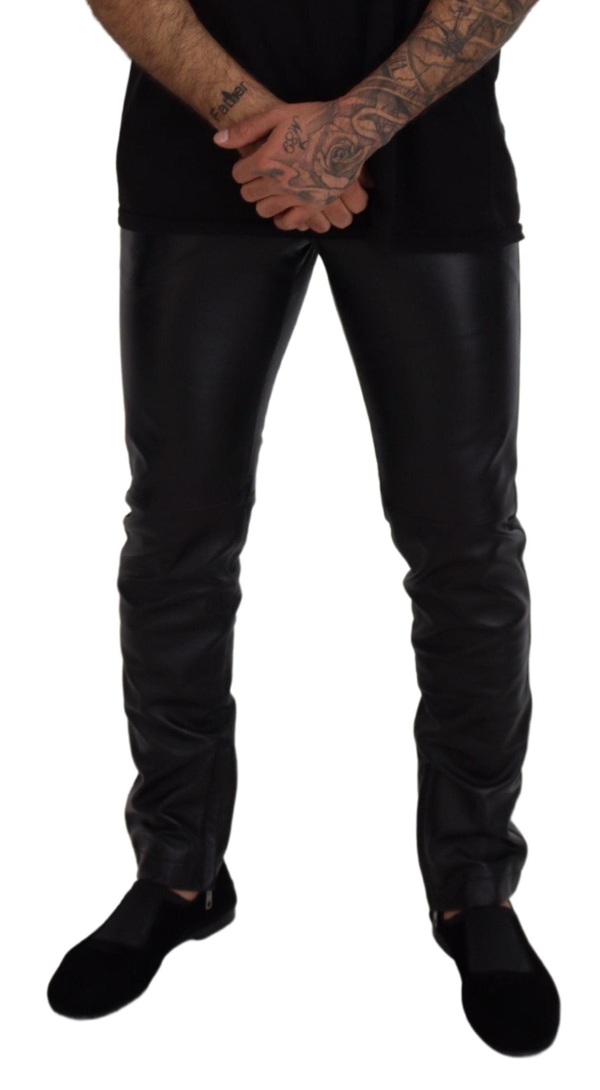 Dolce & Gabbana Pantalon skinny stretch brillant noir