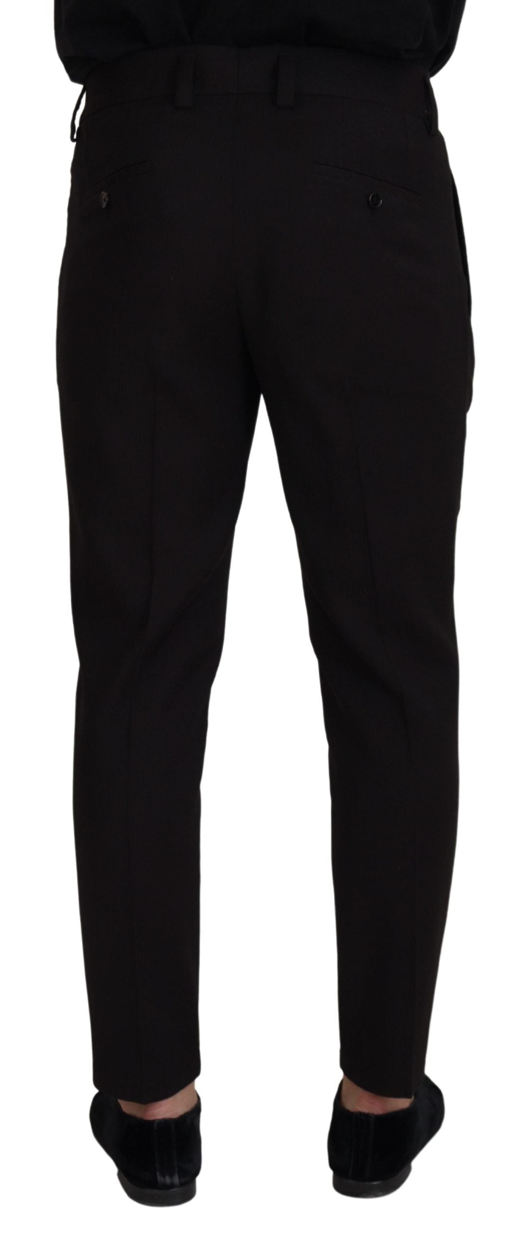 Dolce &amp; Gabbana Pantalon élégant en laine vierge noire