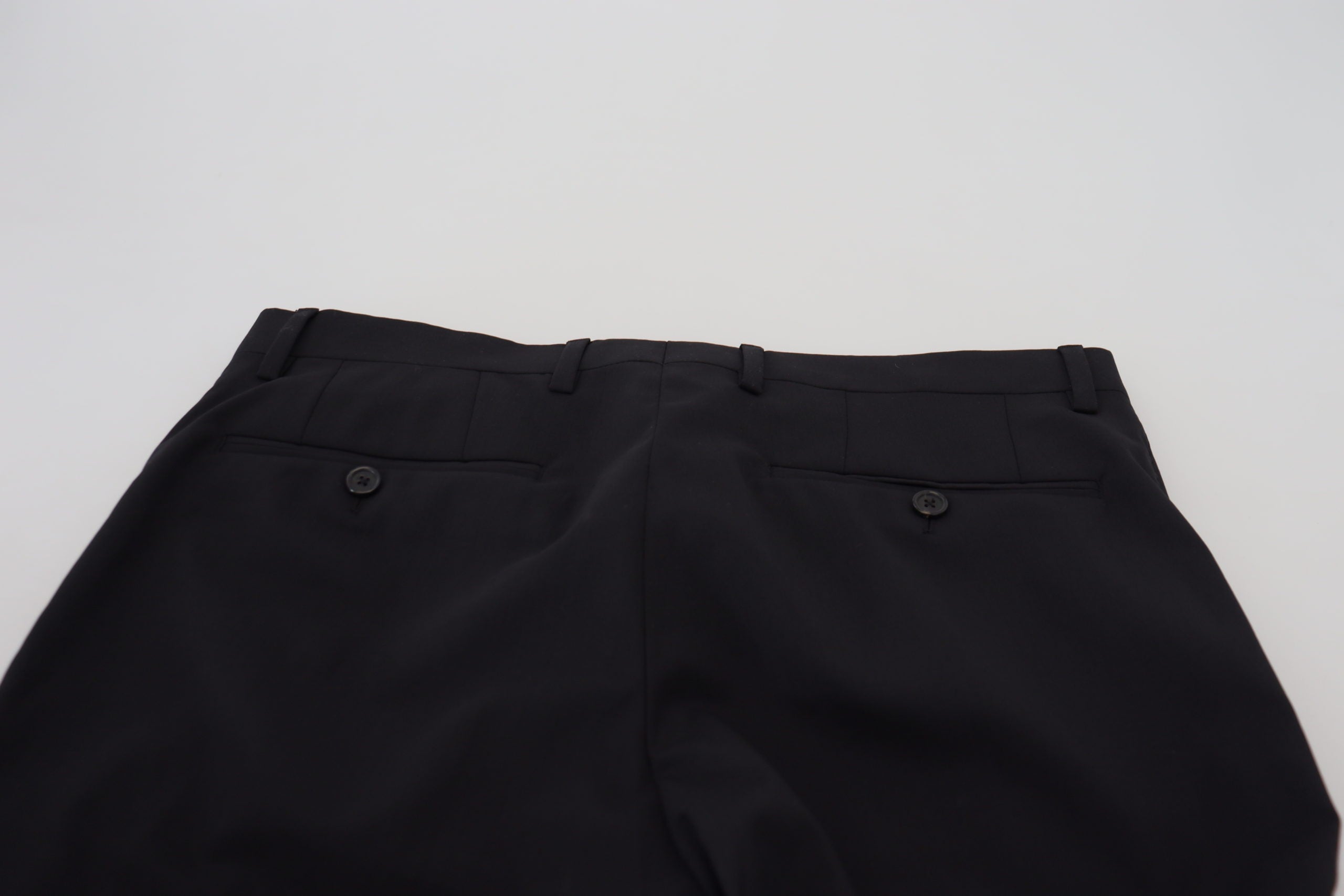 Dolce &amp; Gabbana Pantalon élégant en laine mélangée noire