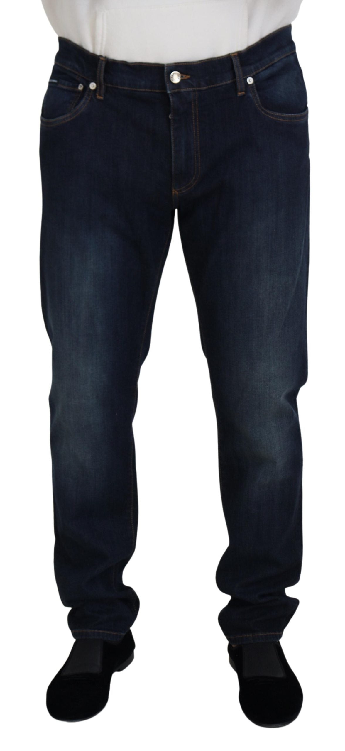 Dolce &amp; Gabbana Pantalon en denim bleu élégant