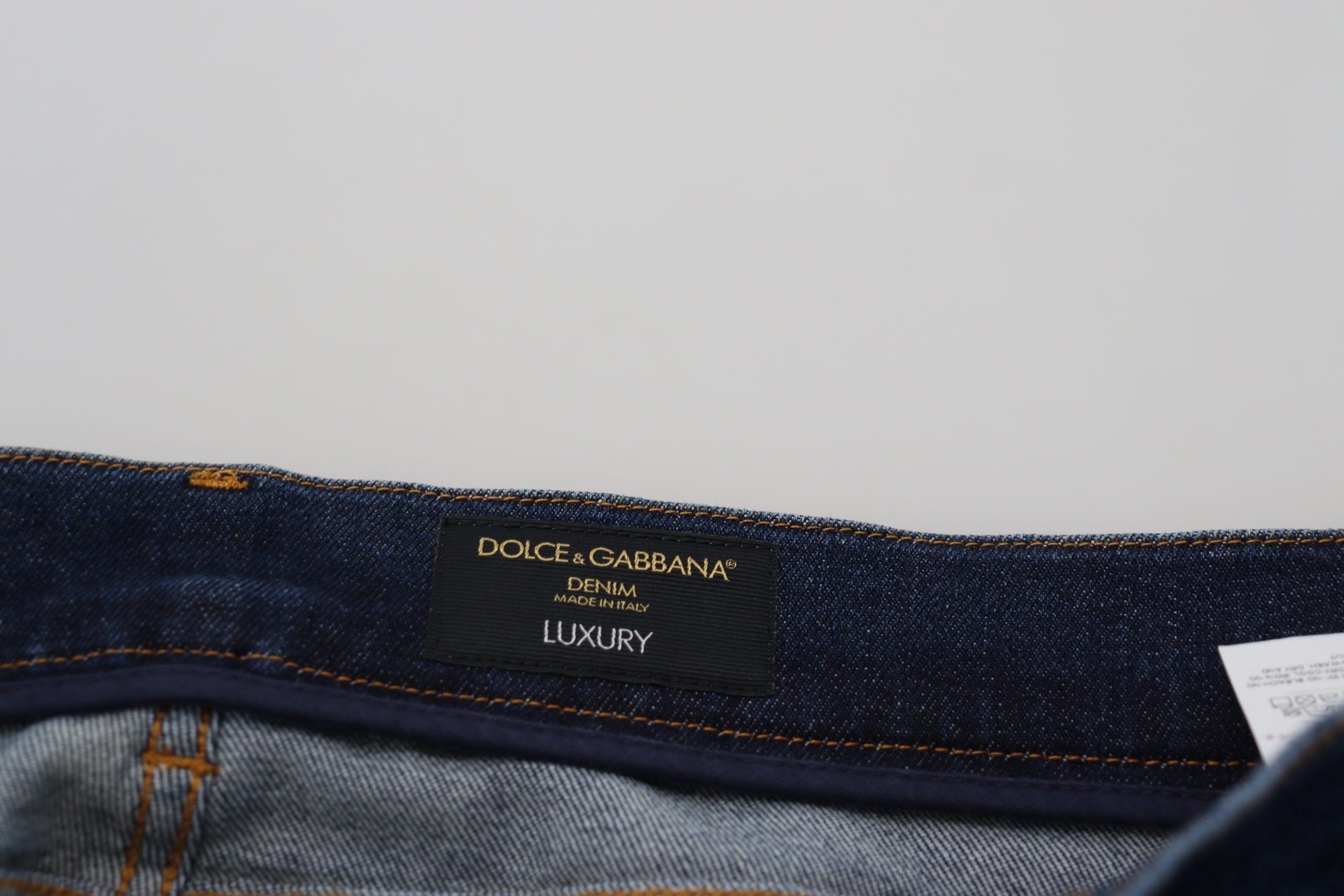 Dolce &amp; Gabbana Pantalon en denim délavé bleu élégant