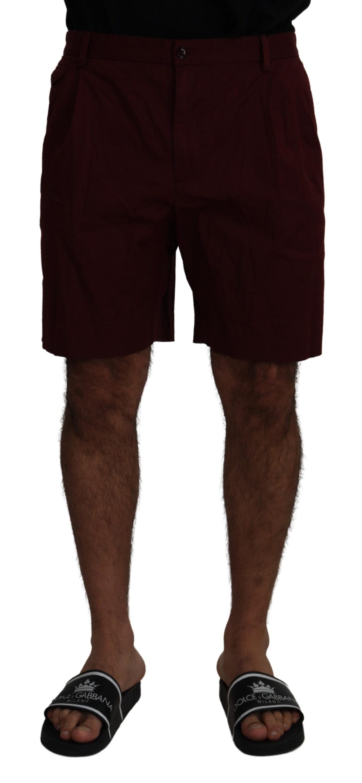 Dolce &amp; Gabbana Short élégant en coton mélangé marron