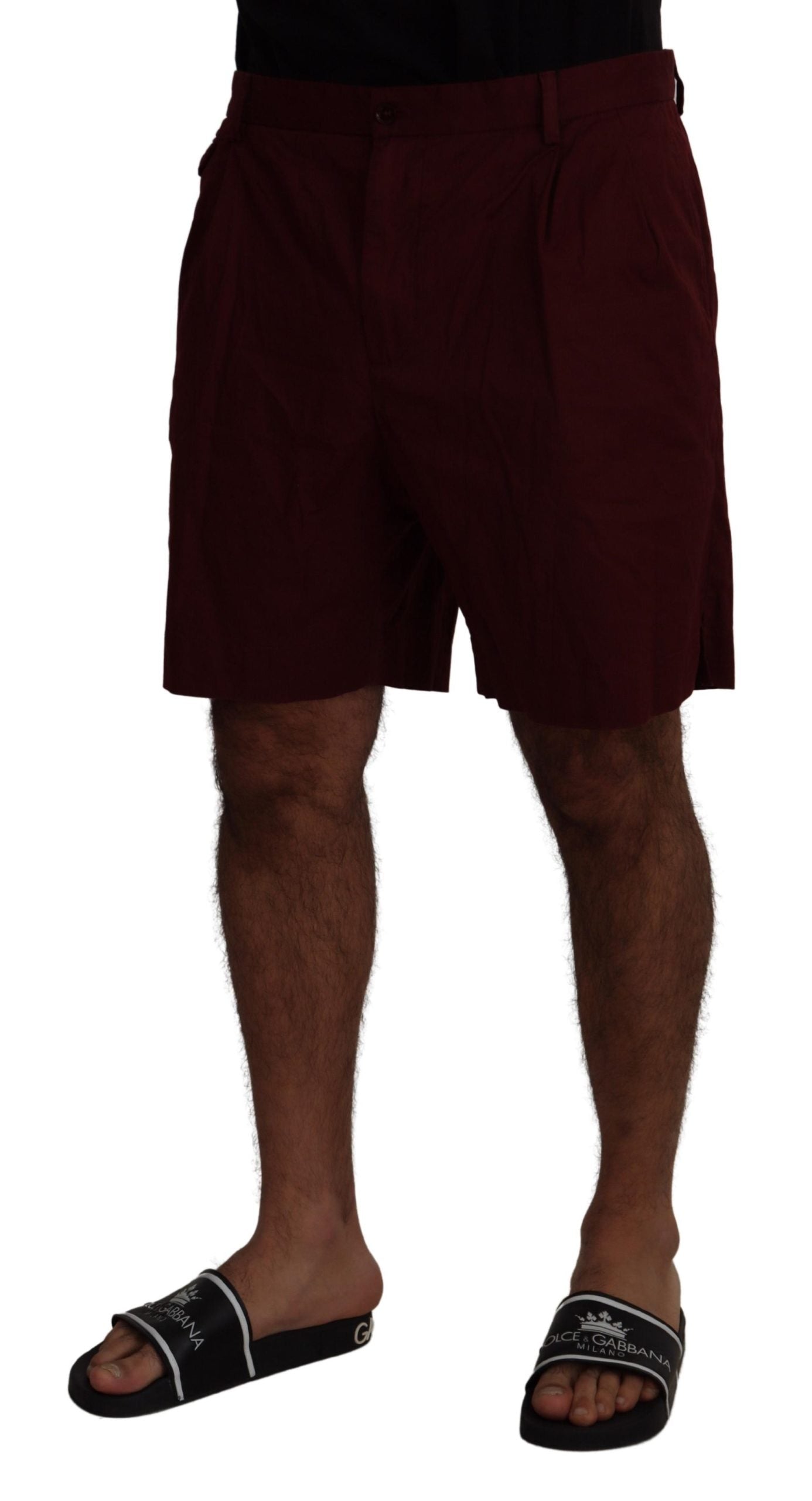 Dolce &amp; Gabbana Short élégant en coton mélangé marron