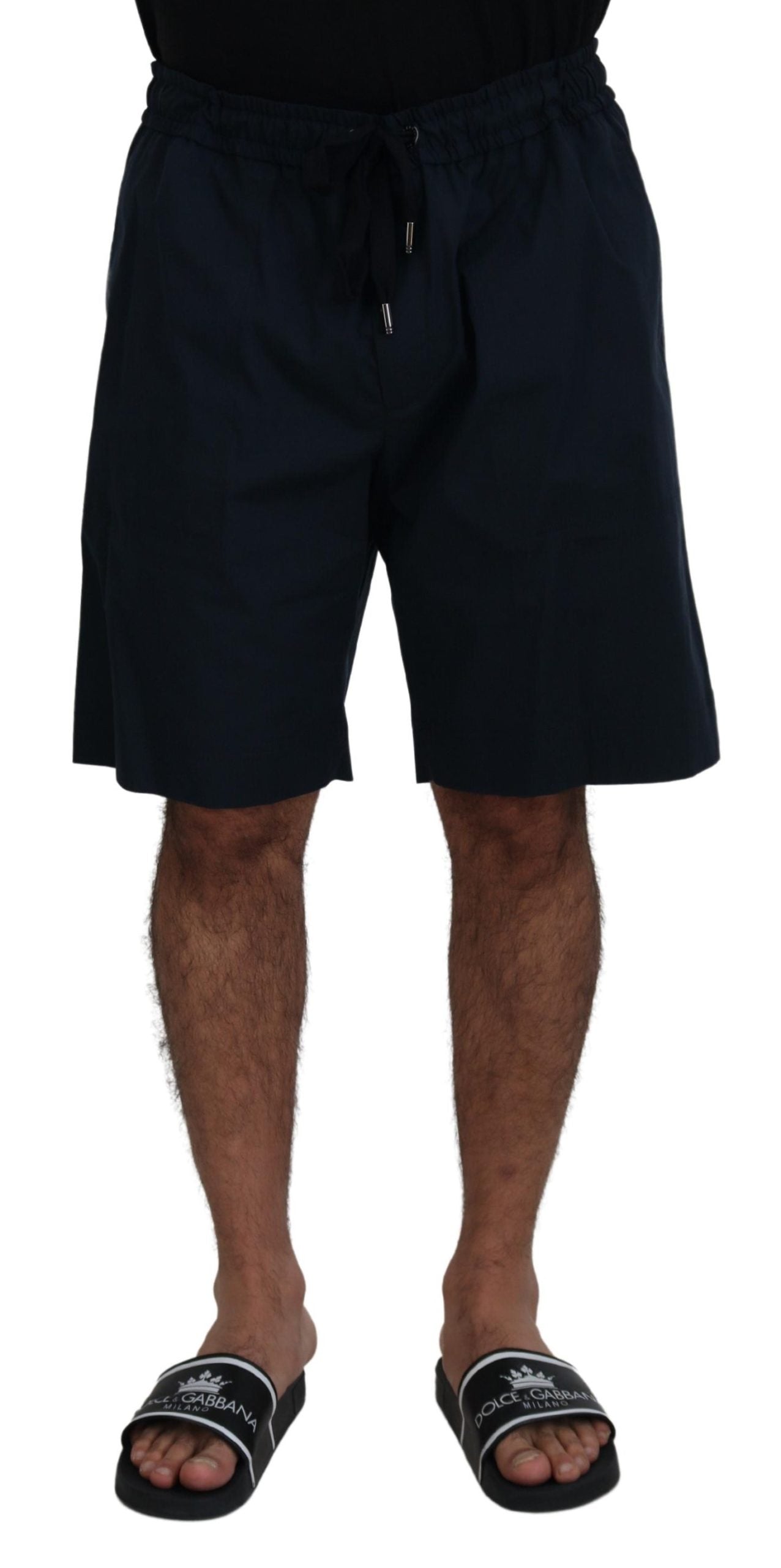 Dolce &amp; Gabbana Short élégant en coton mélangé bleu