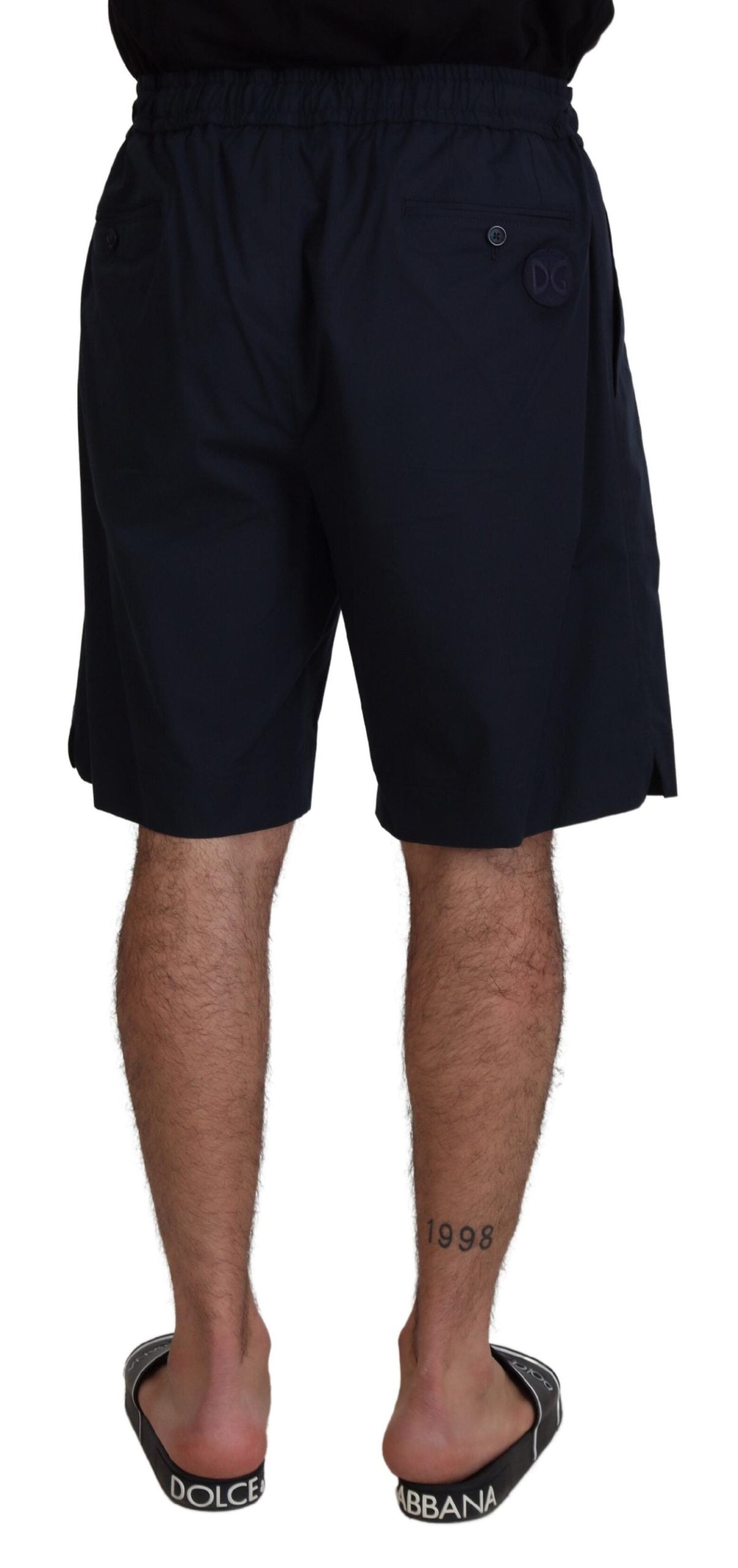 Dolce &amp; Gabbana Short élégant en coton mélangé bleu