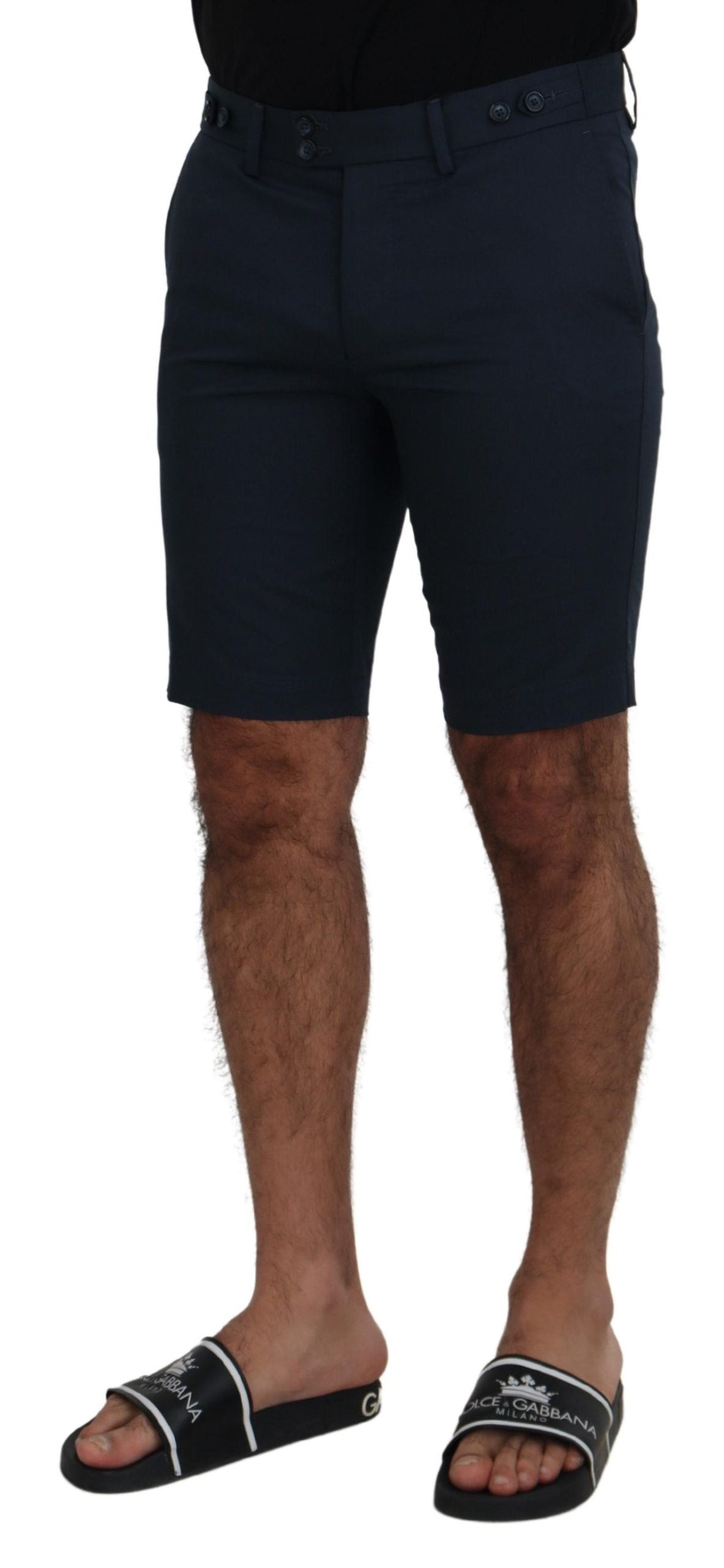 Dolce &amp; Gabbana Short élégant en coton mélangé bleu