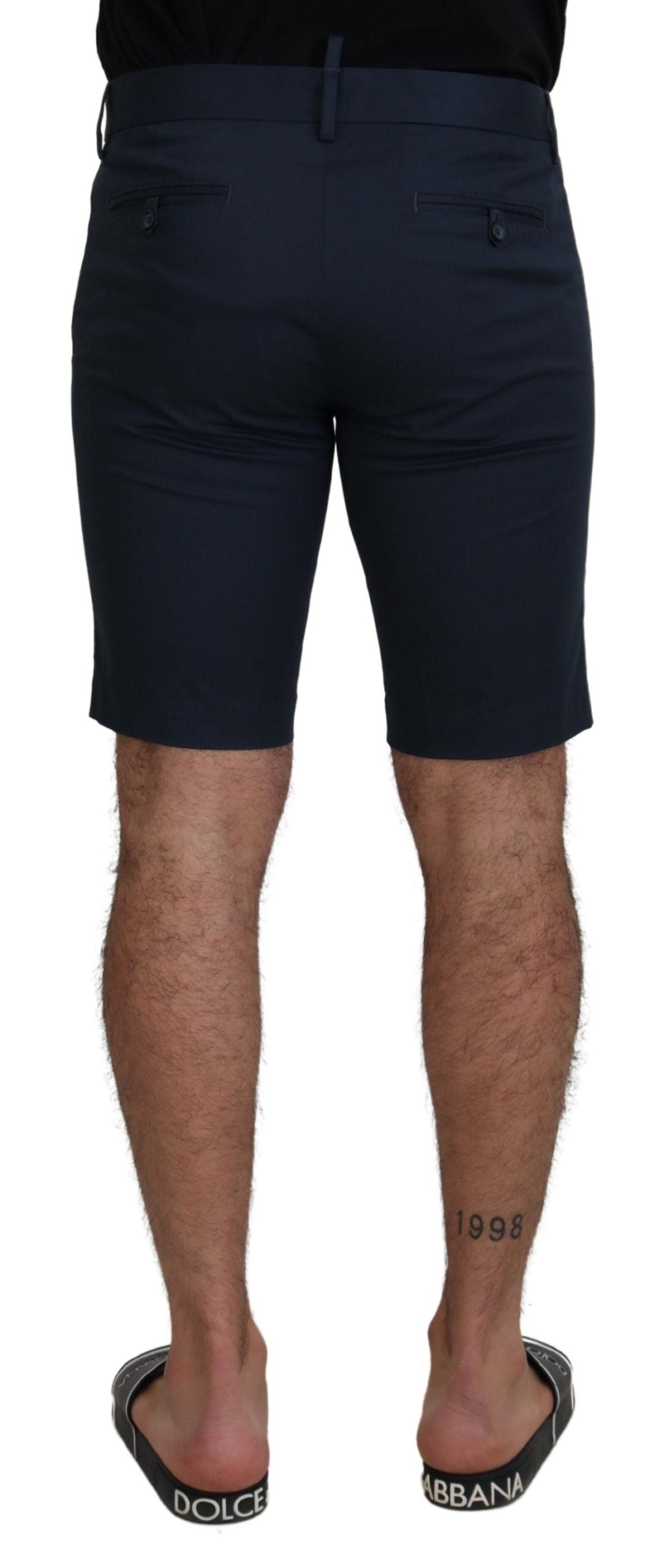 Dolce &amp; Gabbana Short élégant en coton mélangé bleu