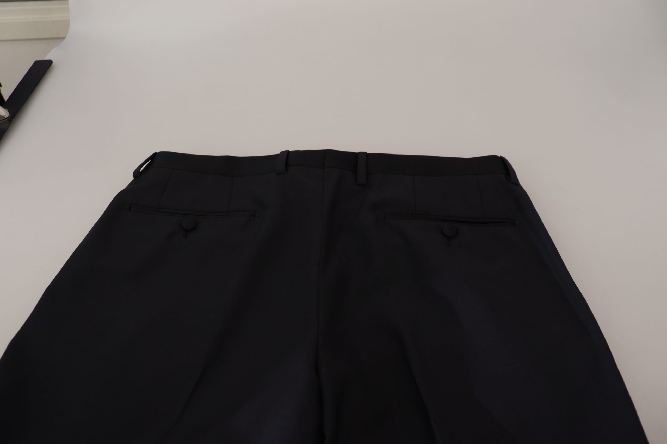 Dolce &amp; Gabbana Pantalon élégant en laine mélangée noire