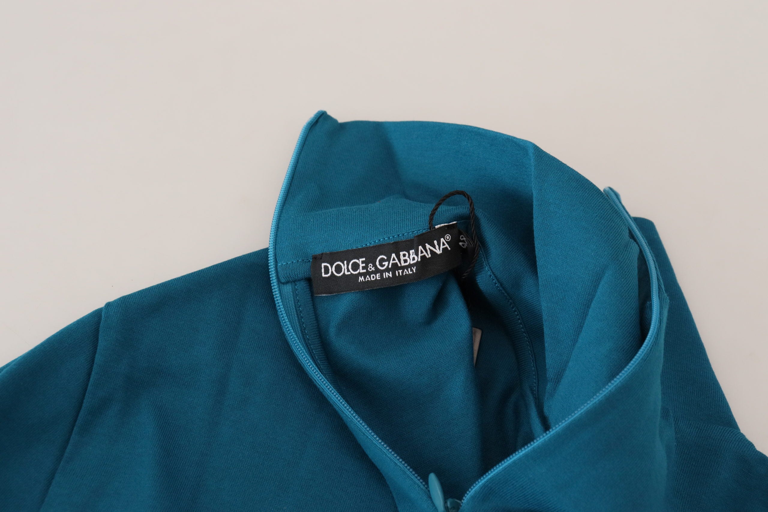 Dolce & Gabbana Elegant Blue Cotton Pullover Sweater