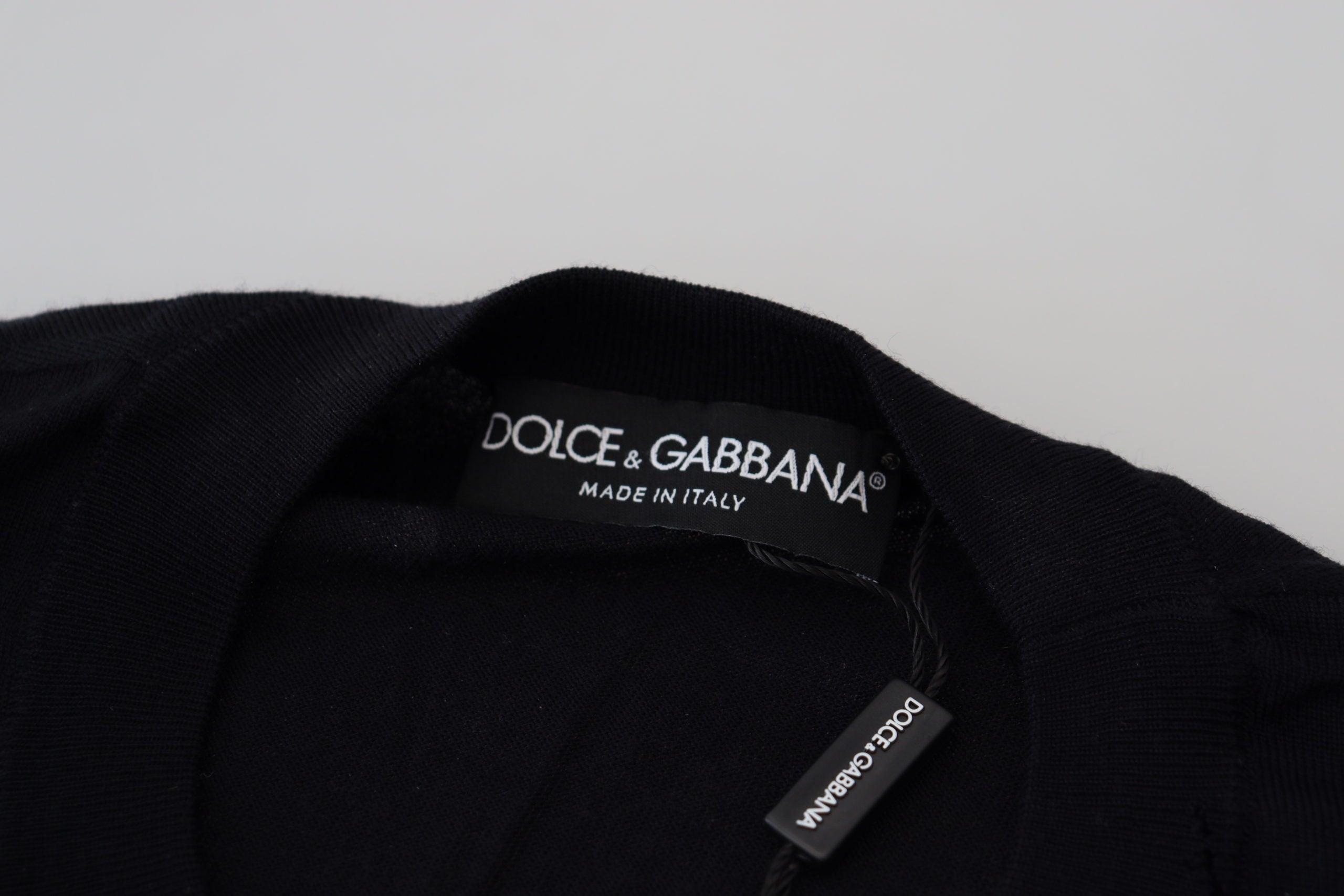 Dolce &amp; Gabbana Pull élégant en laine vierge noire