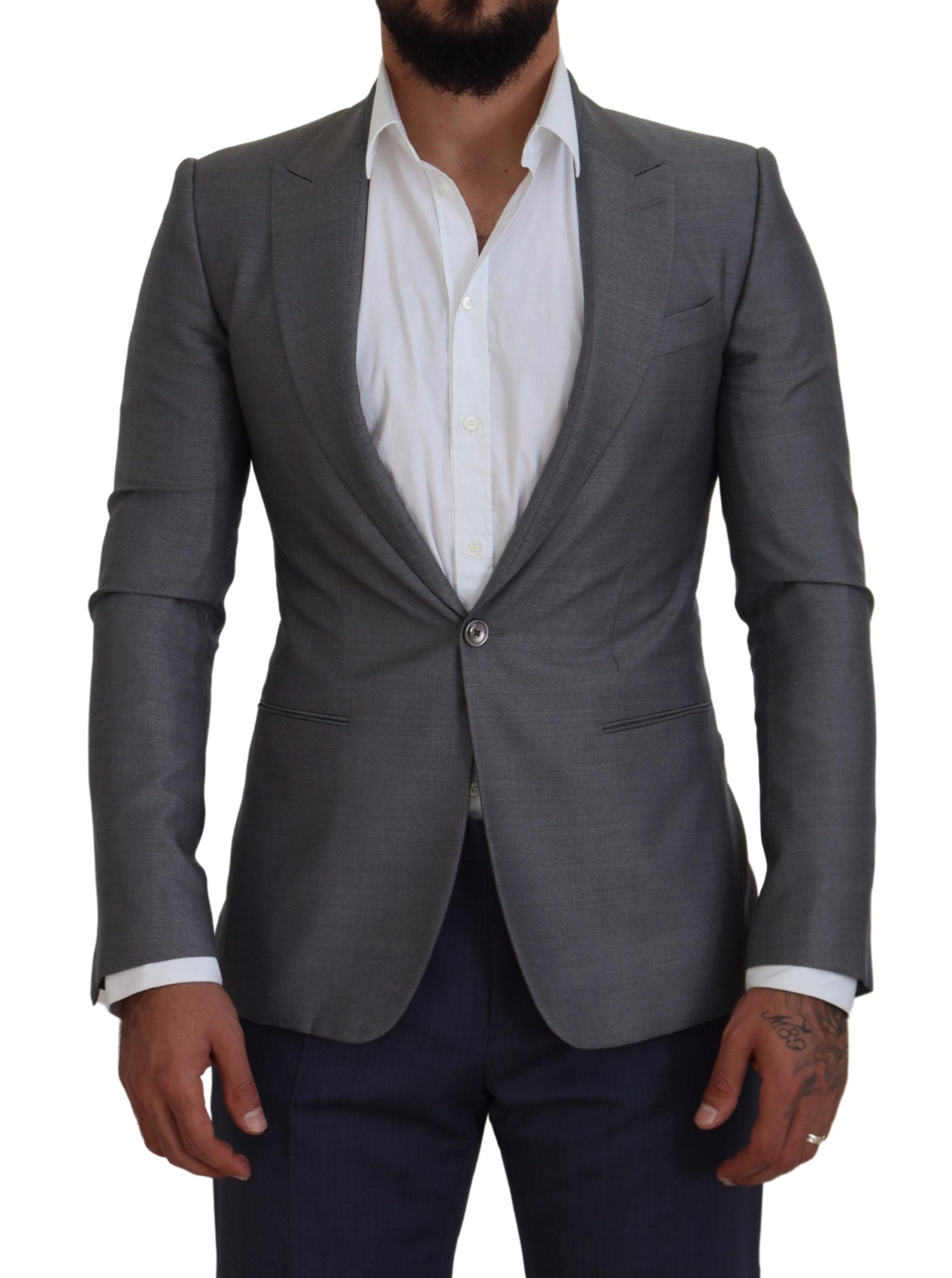 Dolce &amp; Gabbana Veste blazer Sicilia élégante gris clair