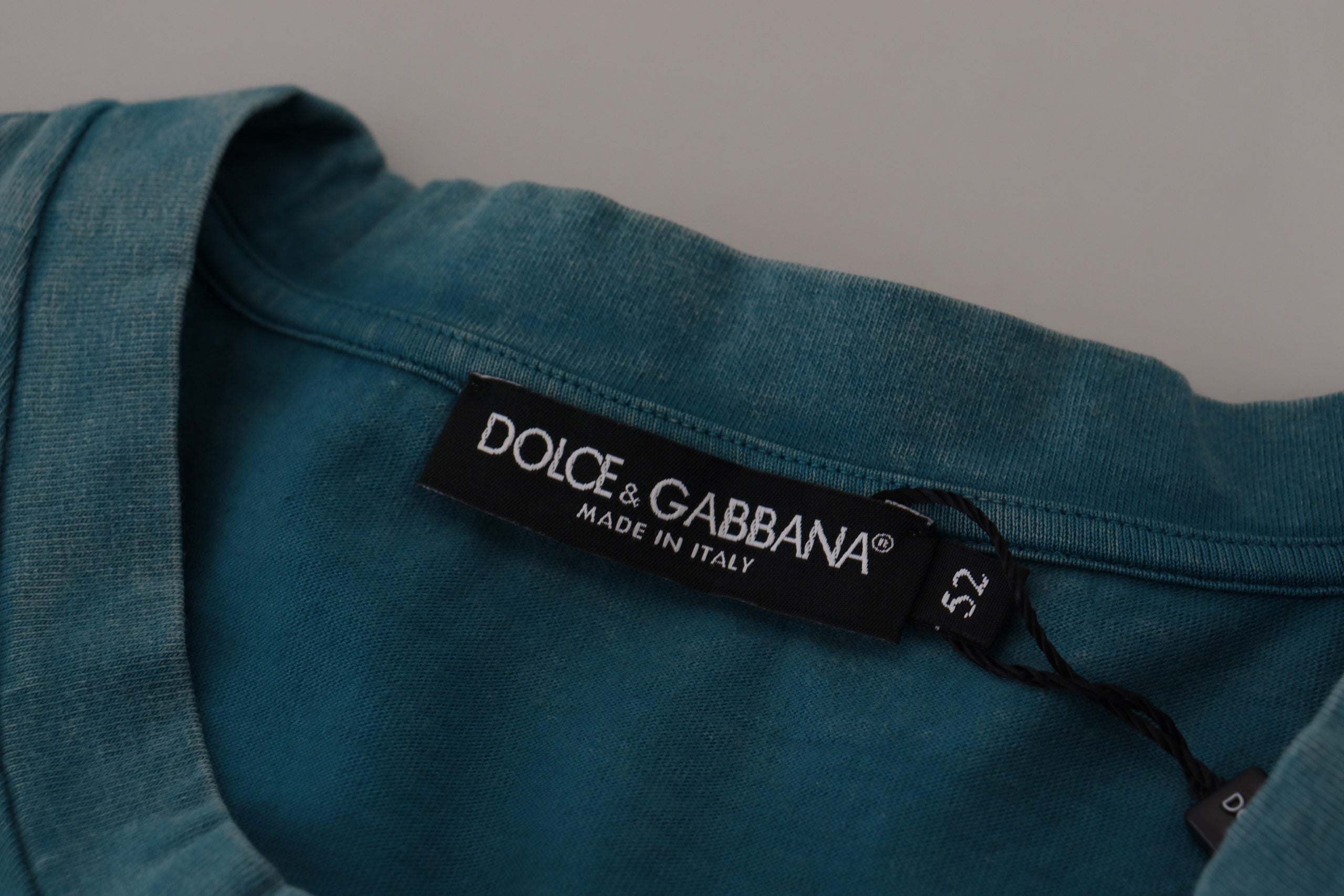 Dolce &amp; Gabbana T-shirt élégant en coton à col rond en bleu