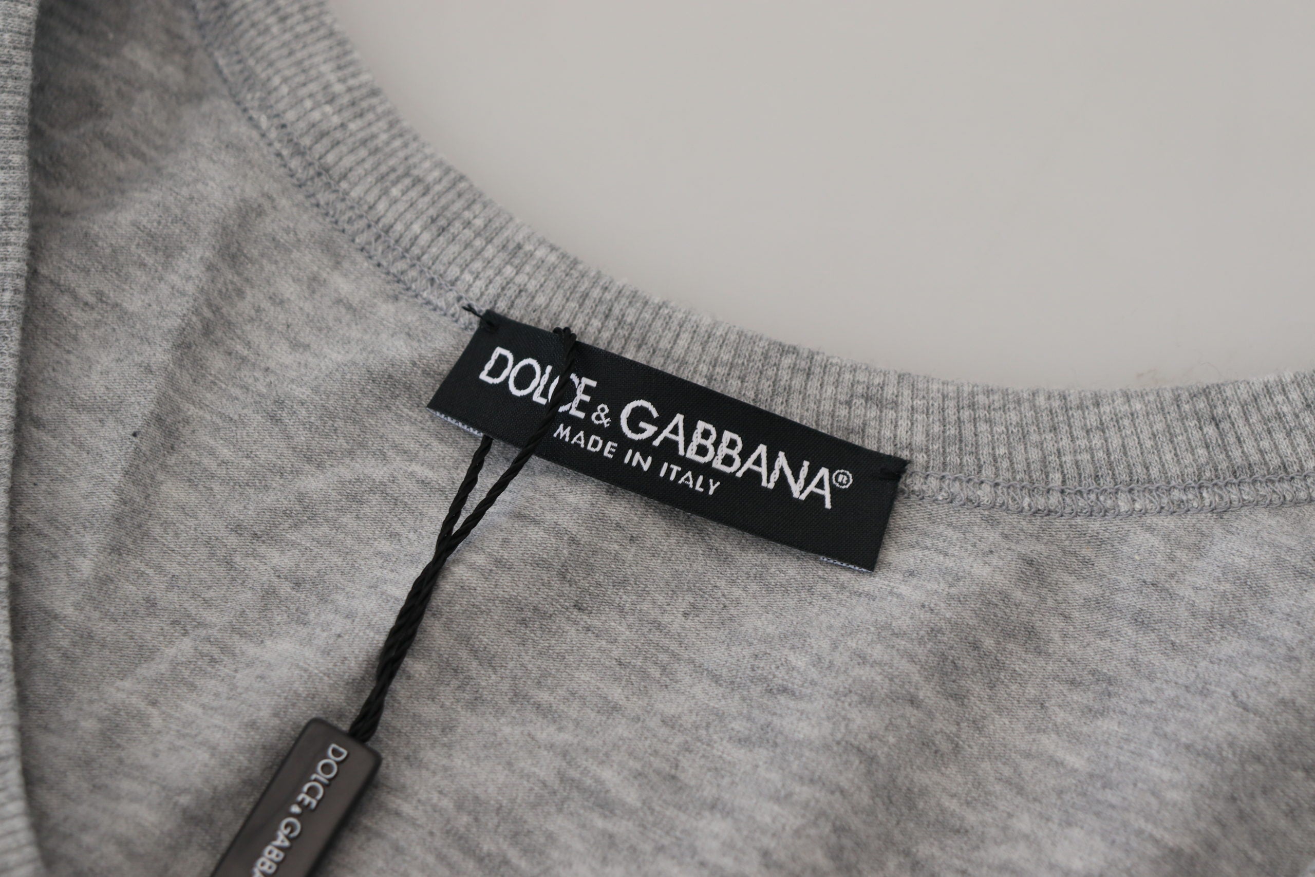 Dolce &amp; Gabbana Débardeur élégant en coton gris sans manches