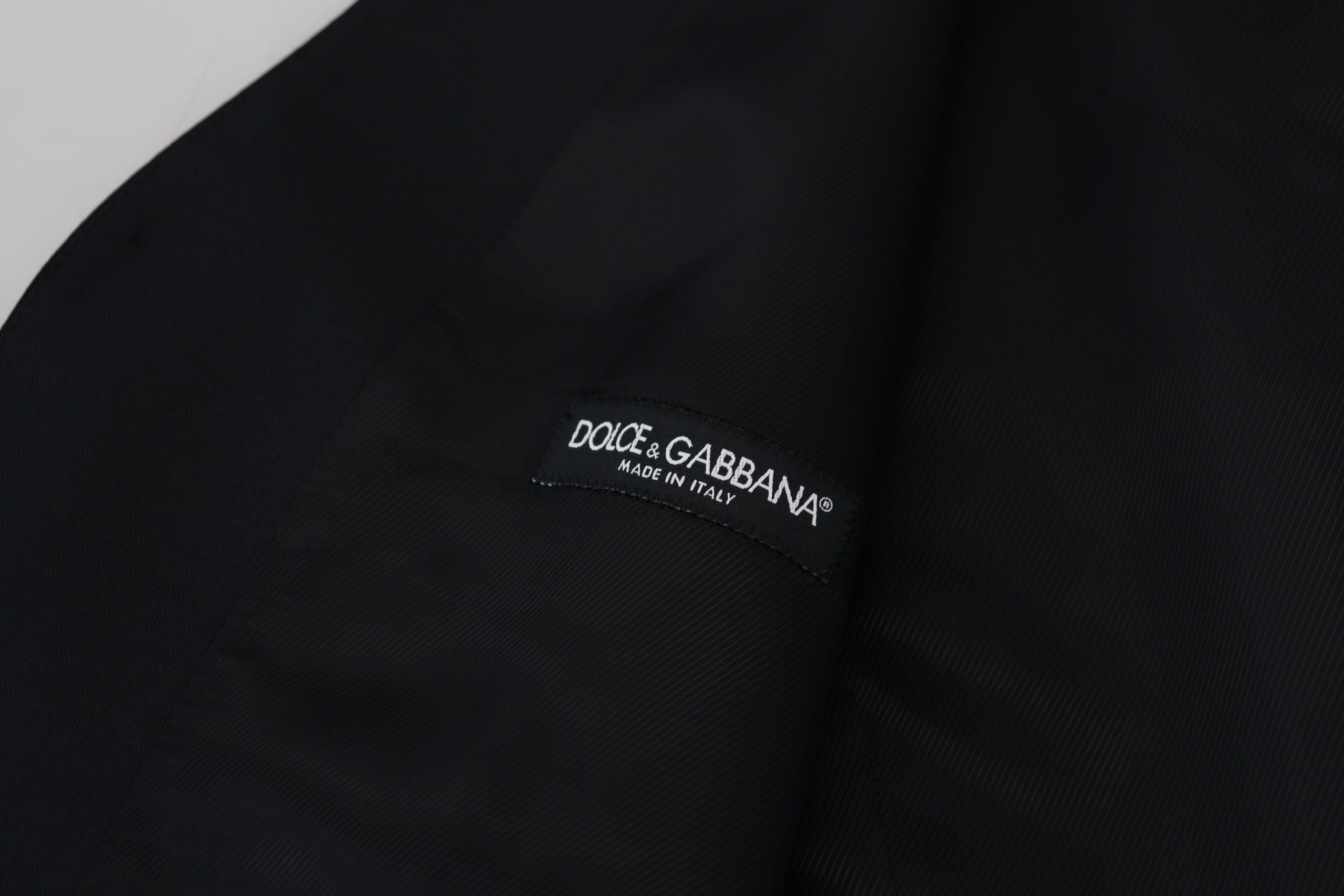 Dolce &amp; Gabbana Élégant gilet habillé en laine et soie noir