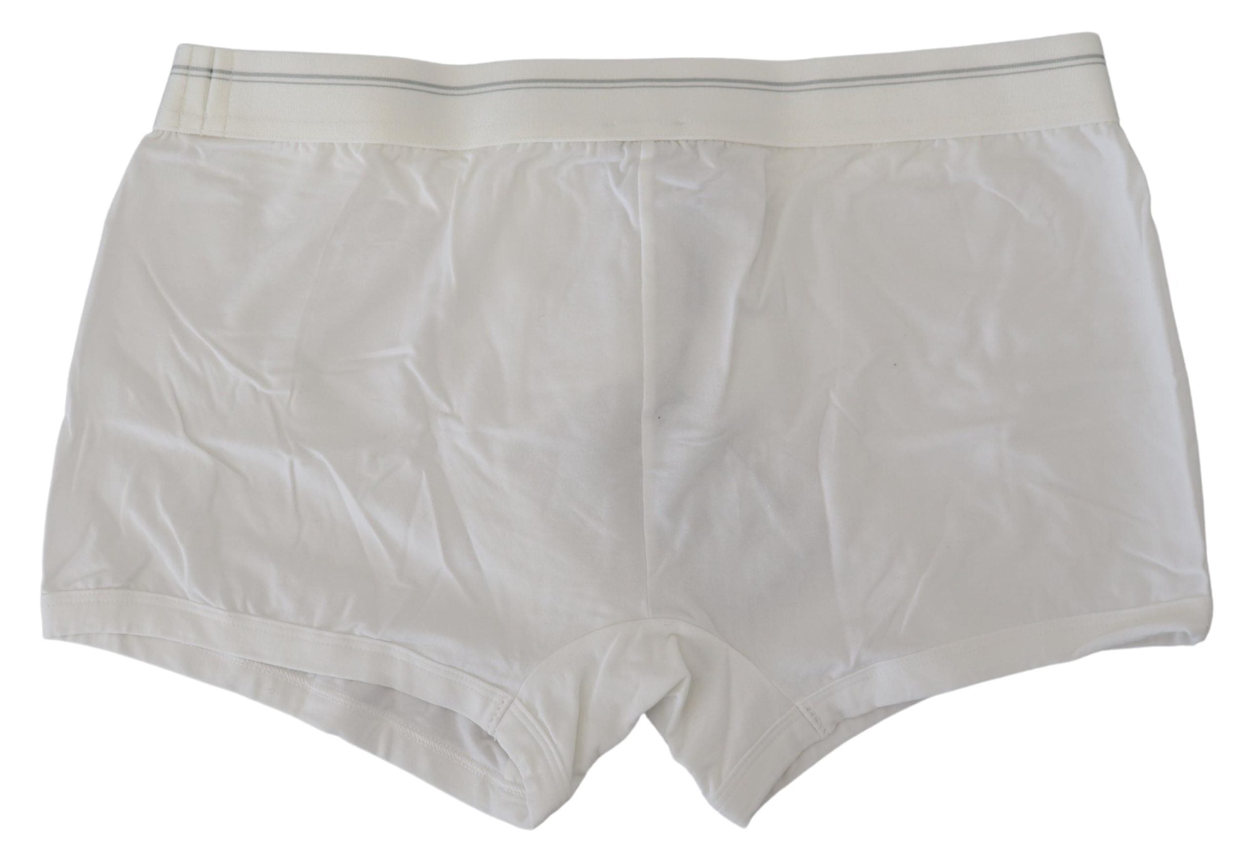 Dolce &amp; Gabbana Boxer élégant en coton mélangé blanc