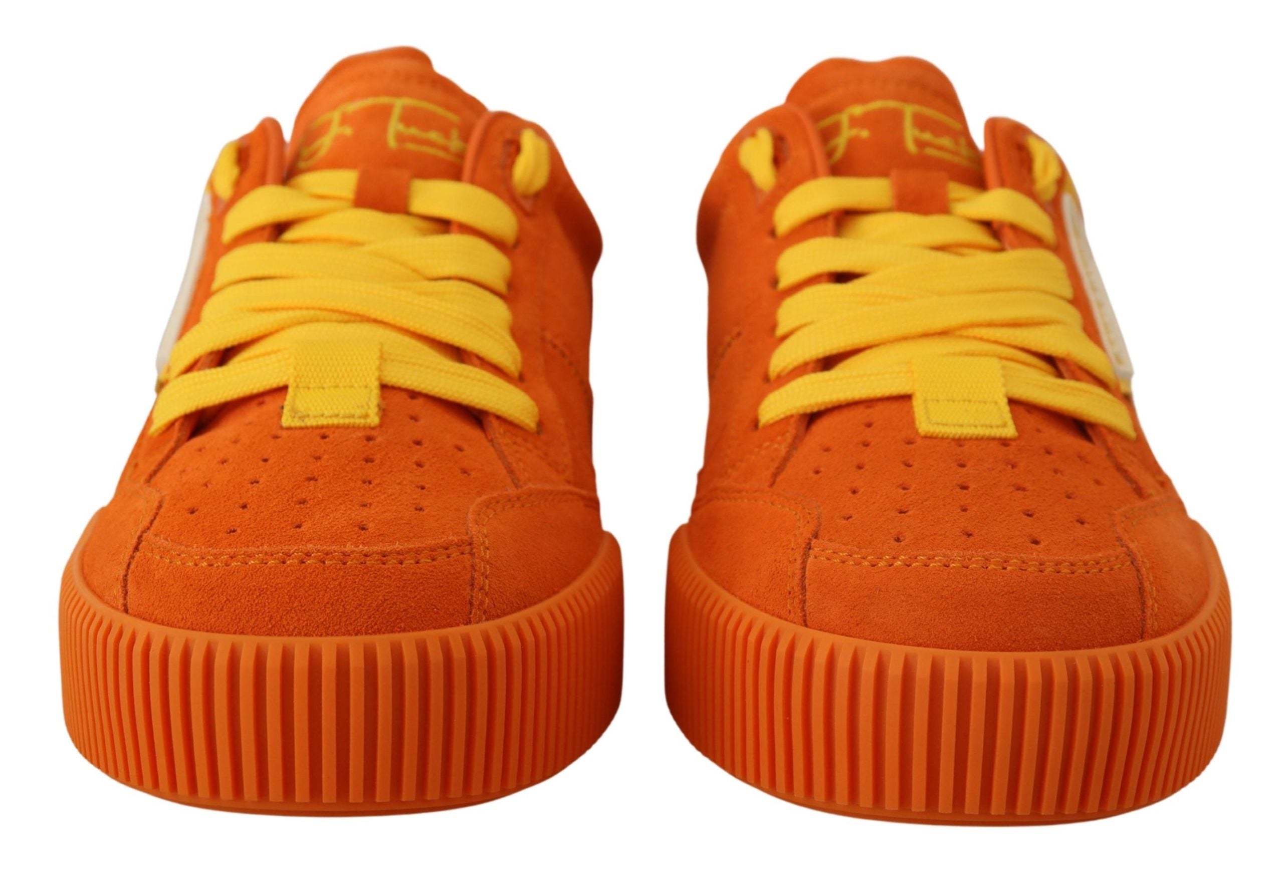 Dolce &amp; Gabbana Chic Baskets à lacets en daim orange