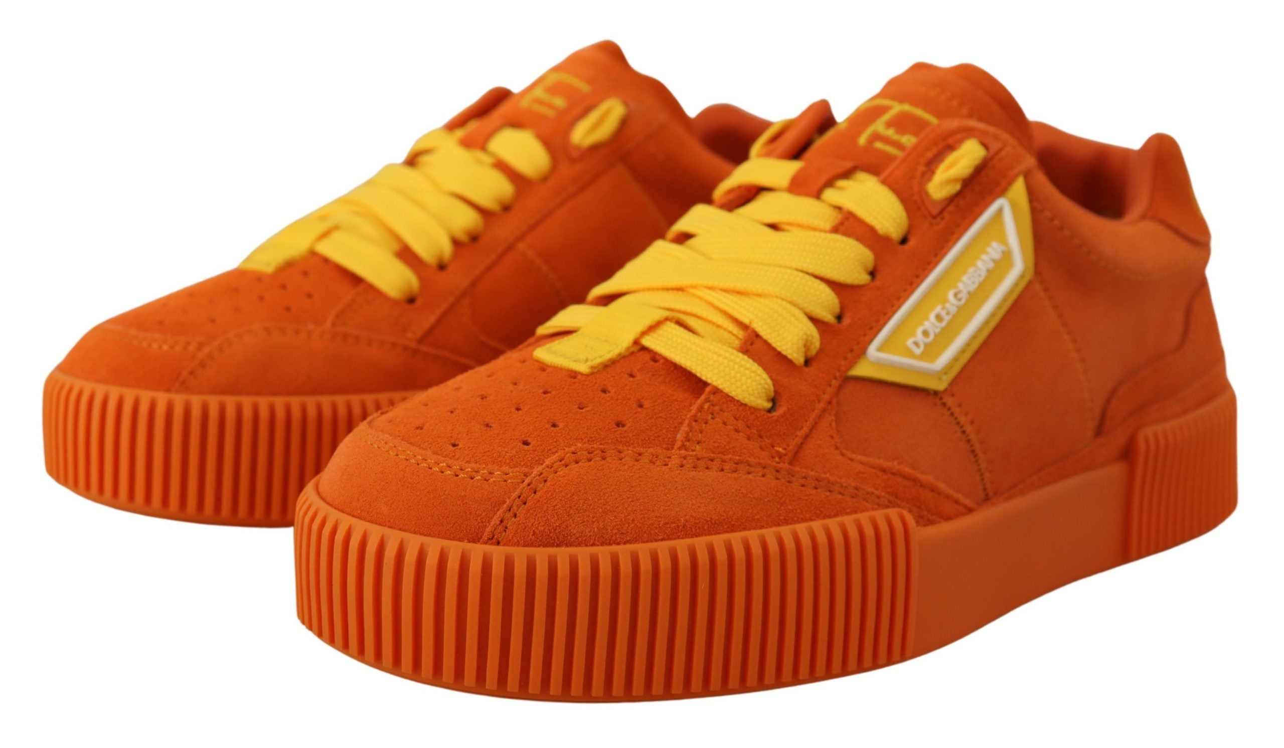 Dolce &amp; Gabbana Chic Baskets à lacets en daim orange