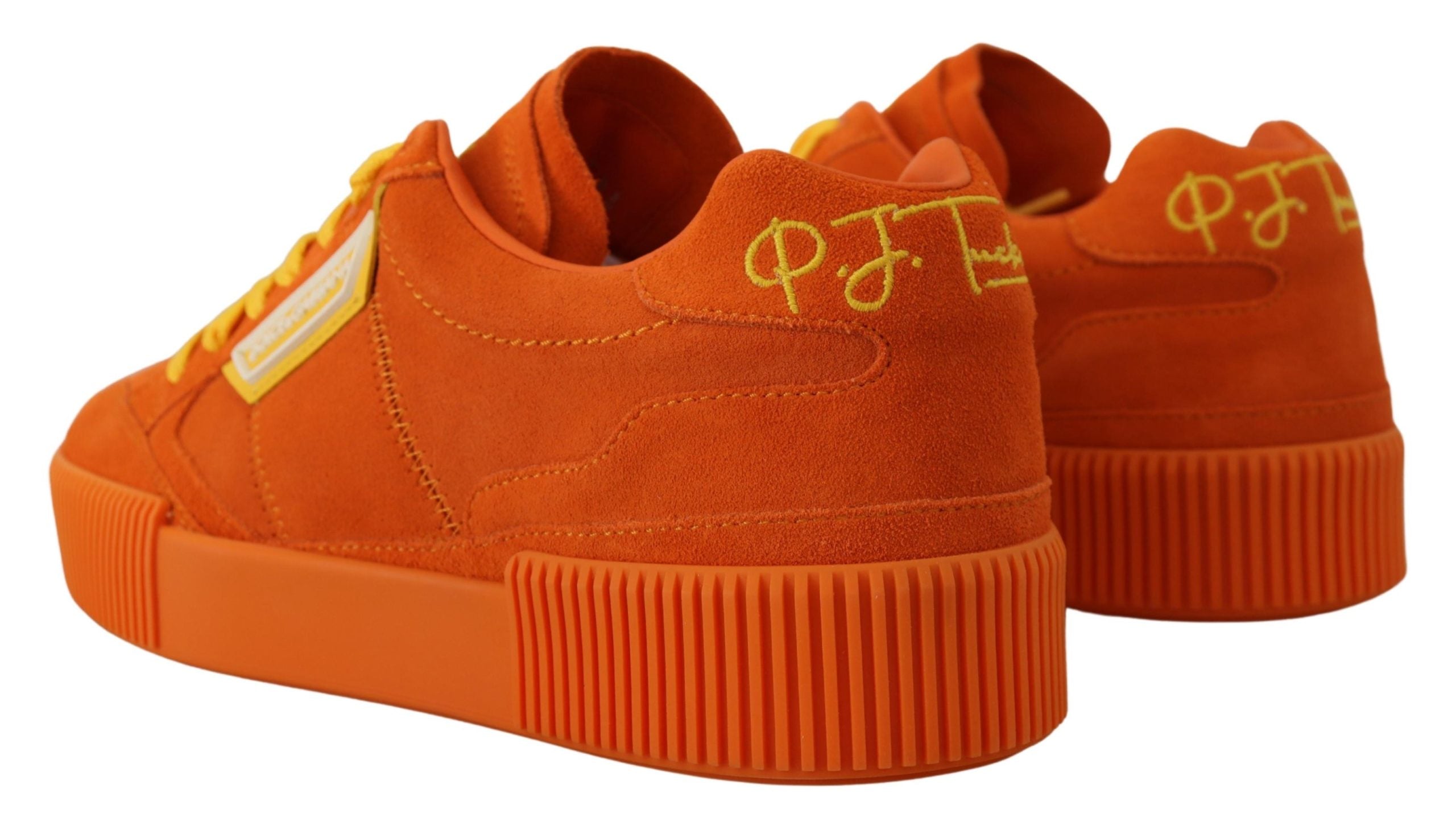 Dolce &amp; Gabbana Chic Baskets à lacets en daim orange