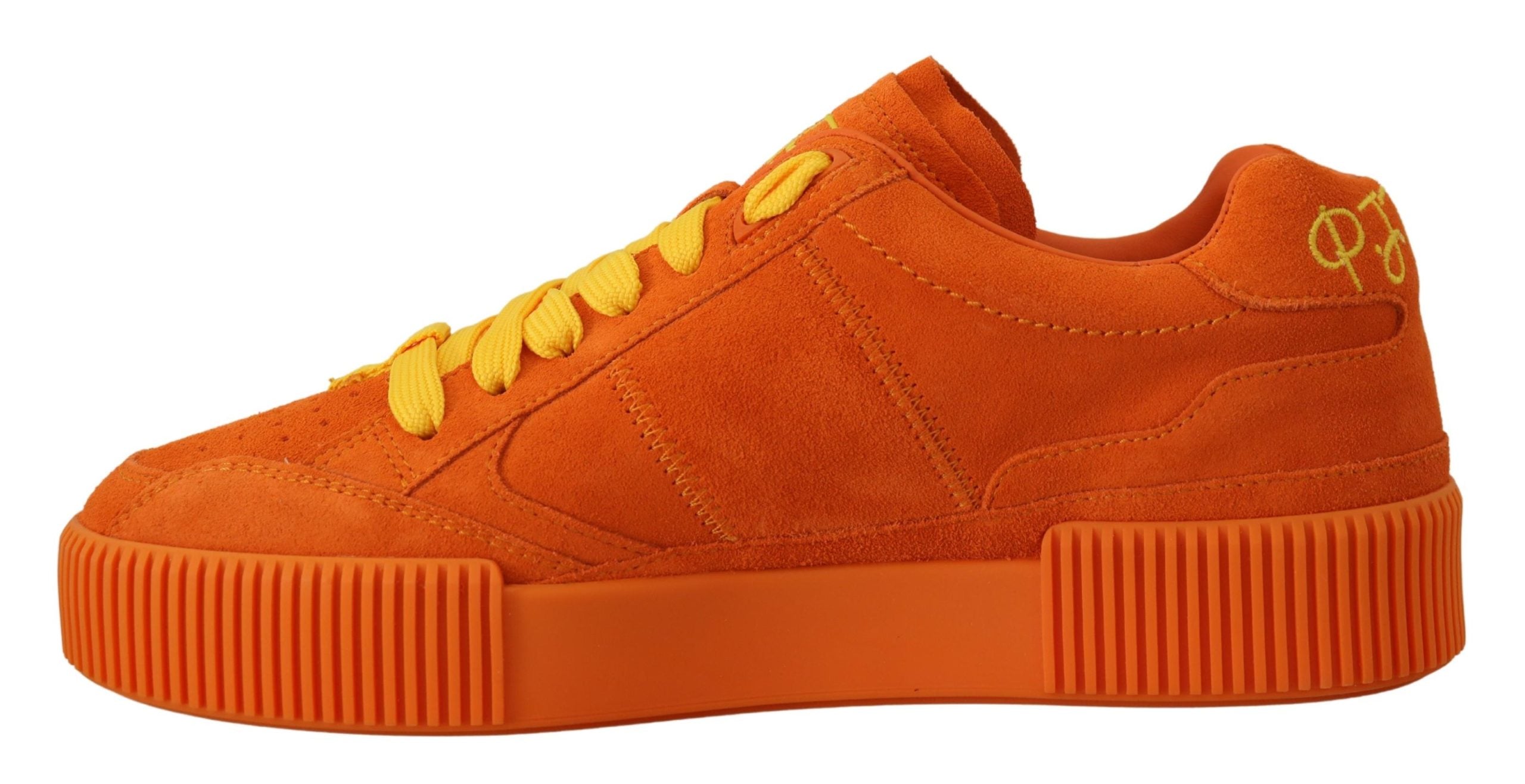 Dolce &amp; Gabbana Chic Baskets à lacets en daim orange