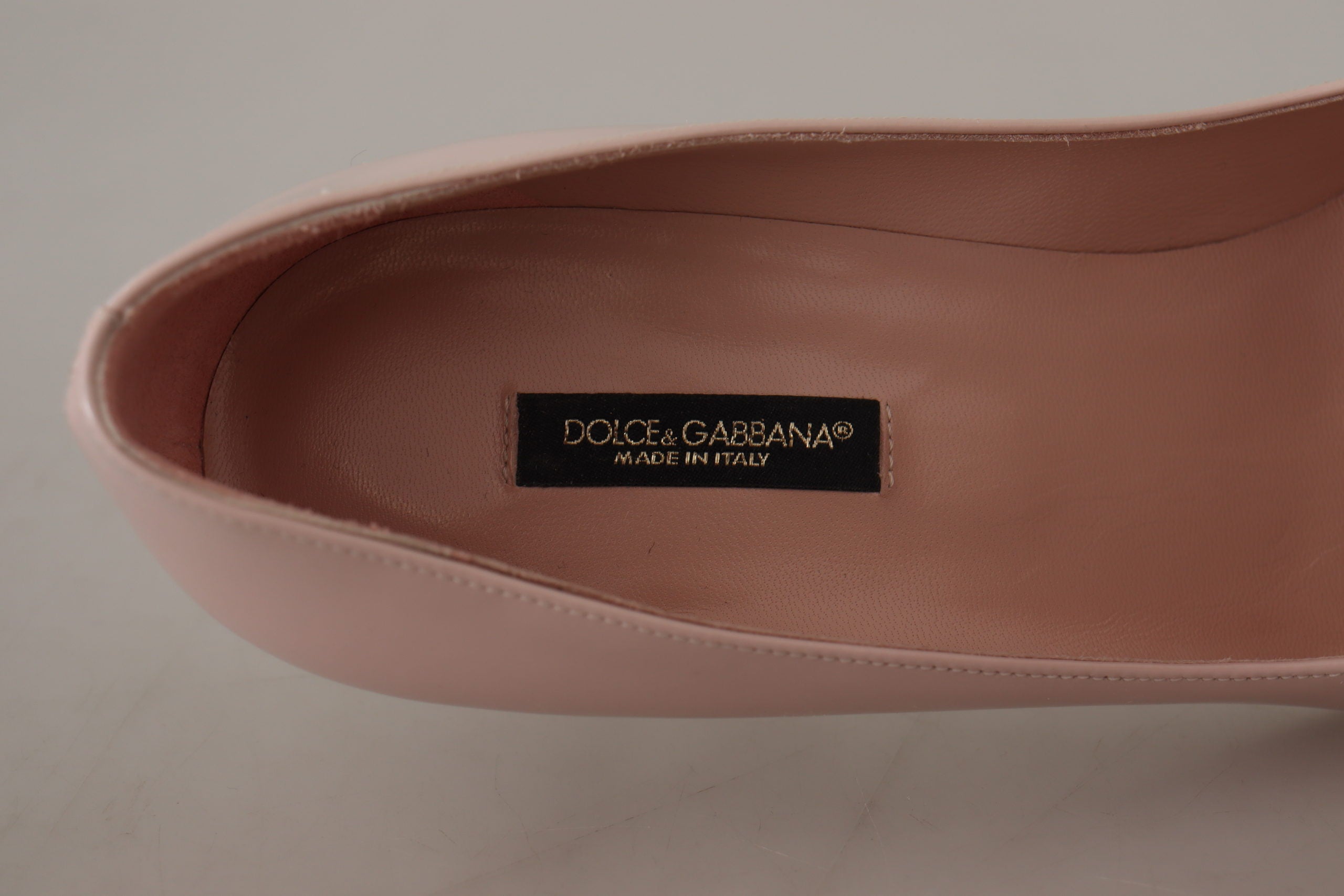 Dolce &amp; Gabbana Talons élégants en cuir verni en rose